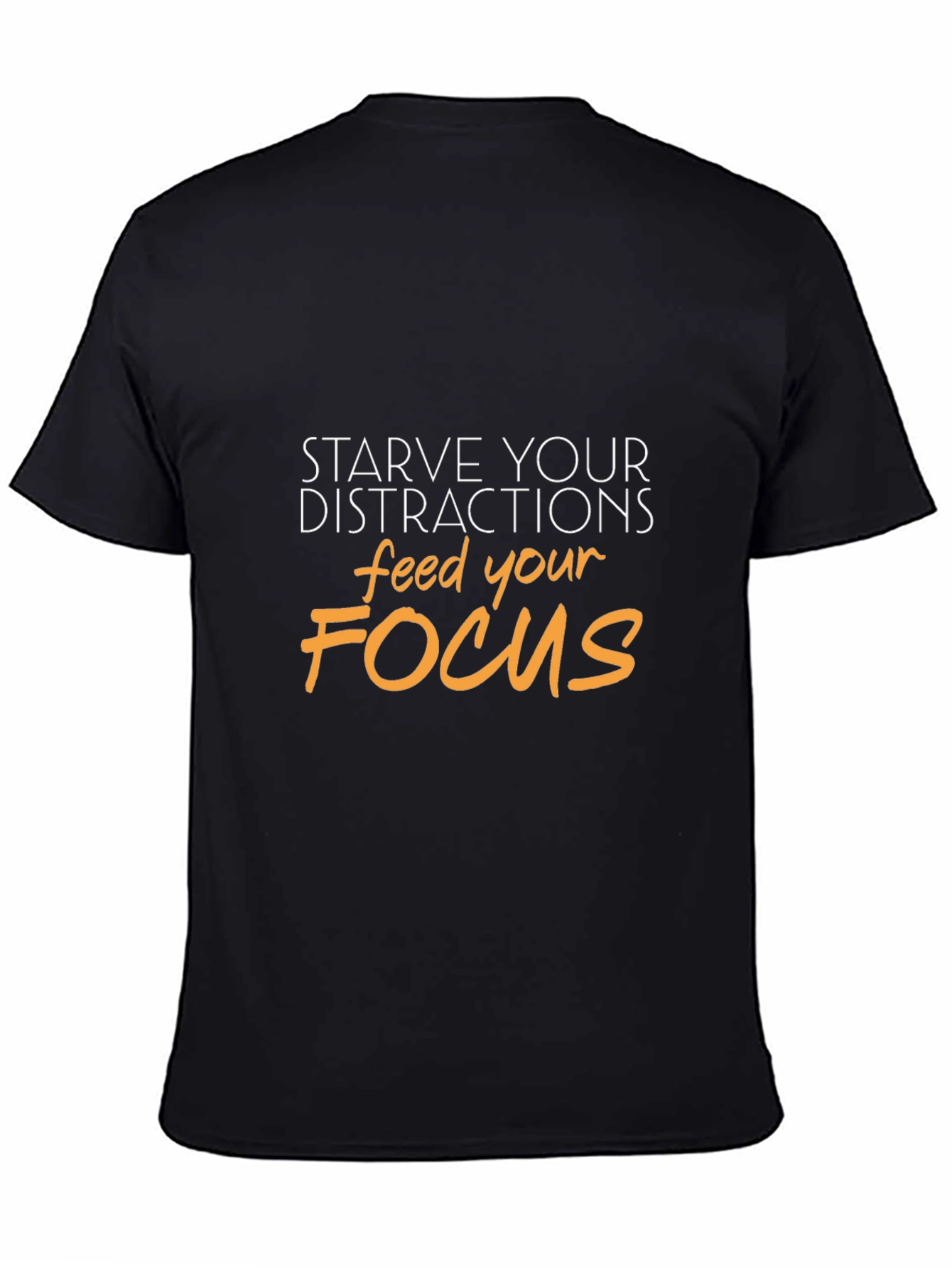 Black Focus Motivational Graphic Tee view 4