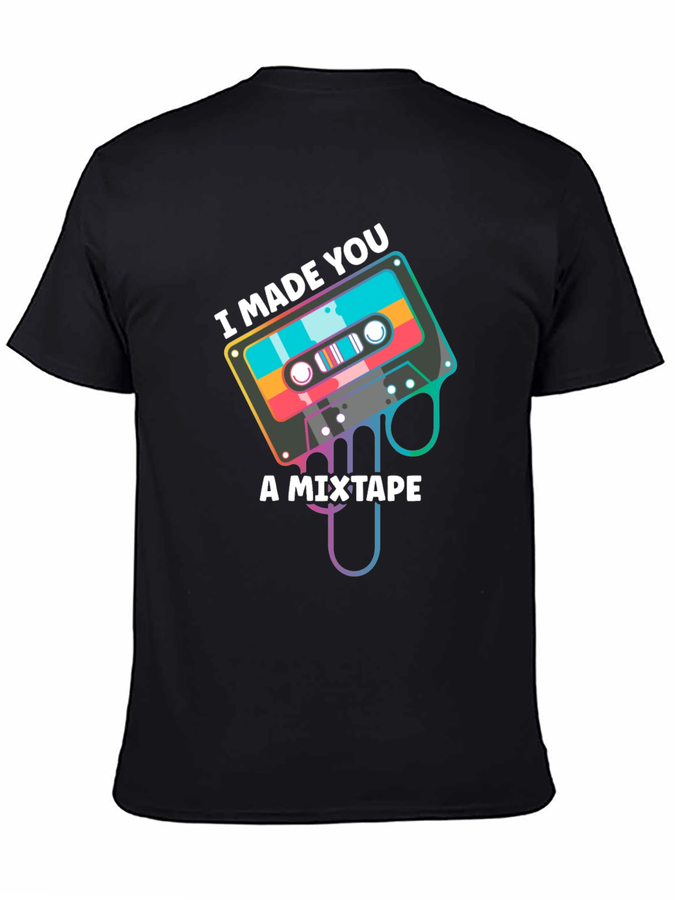 Black I Made You a Mixtape Graphic T-Shirt view 4