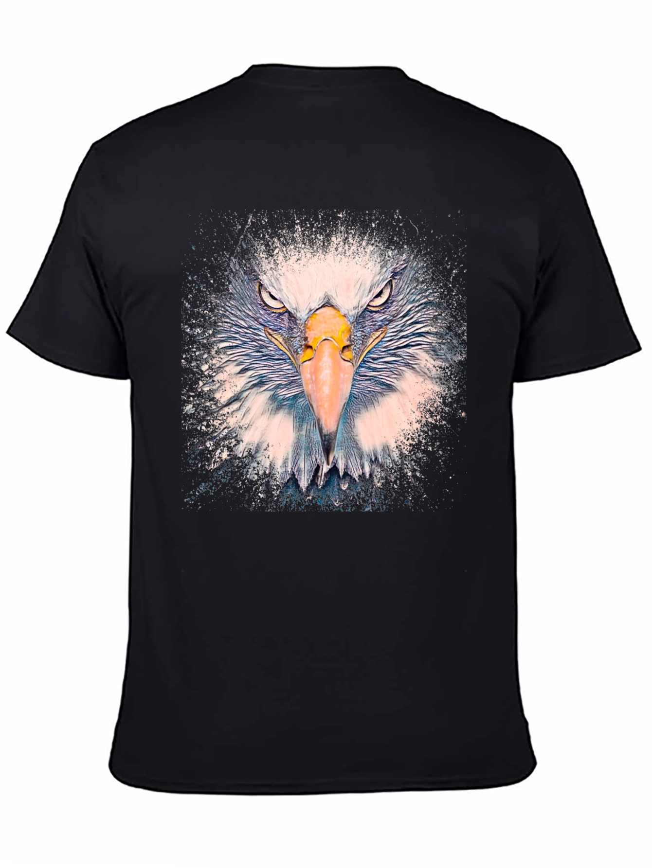 Black Bold Eagle Graphic Tee - Black view 4