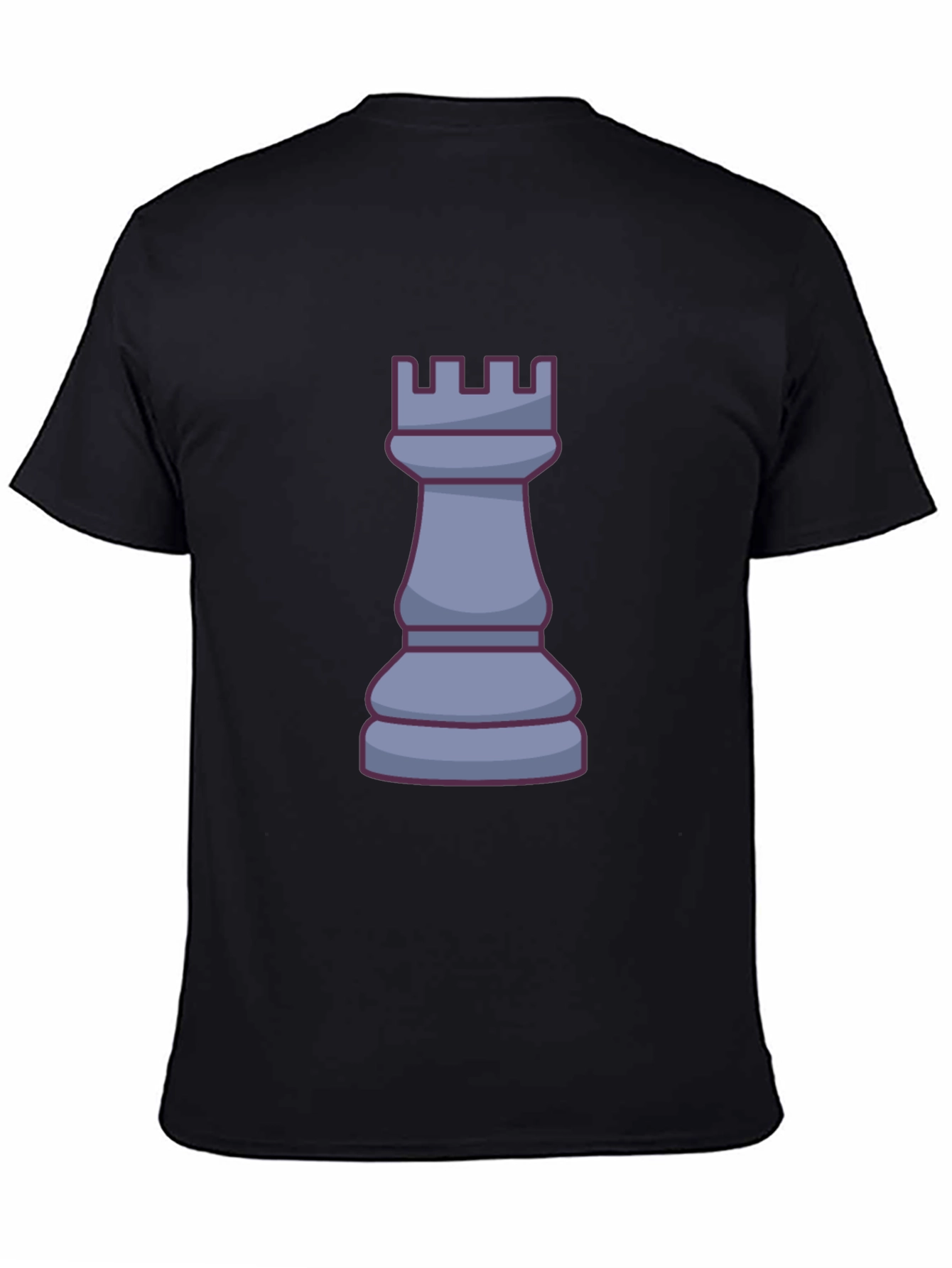 Black Chess Rook Graphic T-Shirt - Strategy & Style view 4