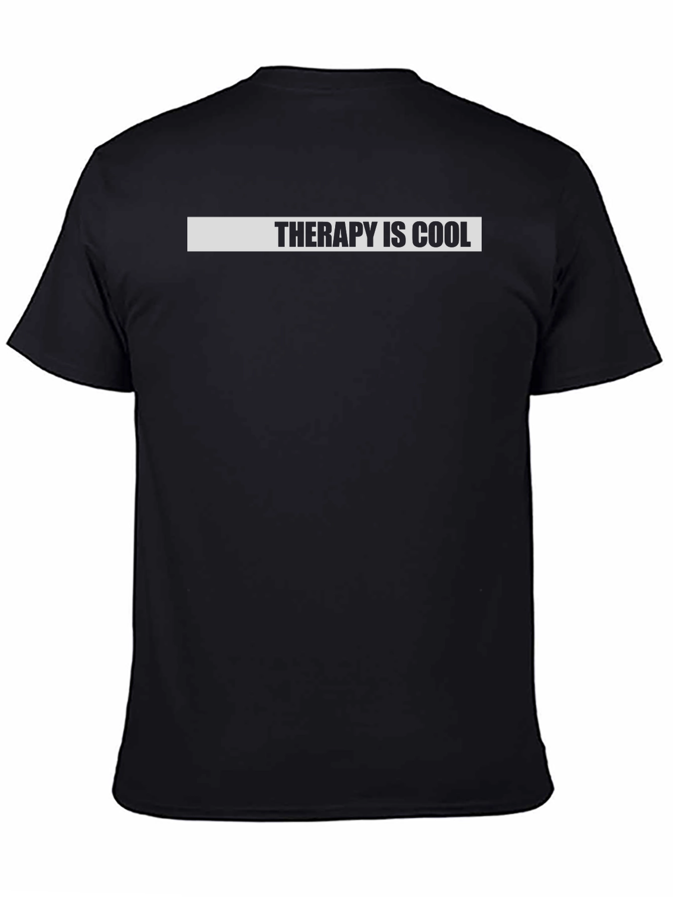 Black Therapy is Cool Black Graphic Tee view 4