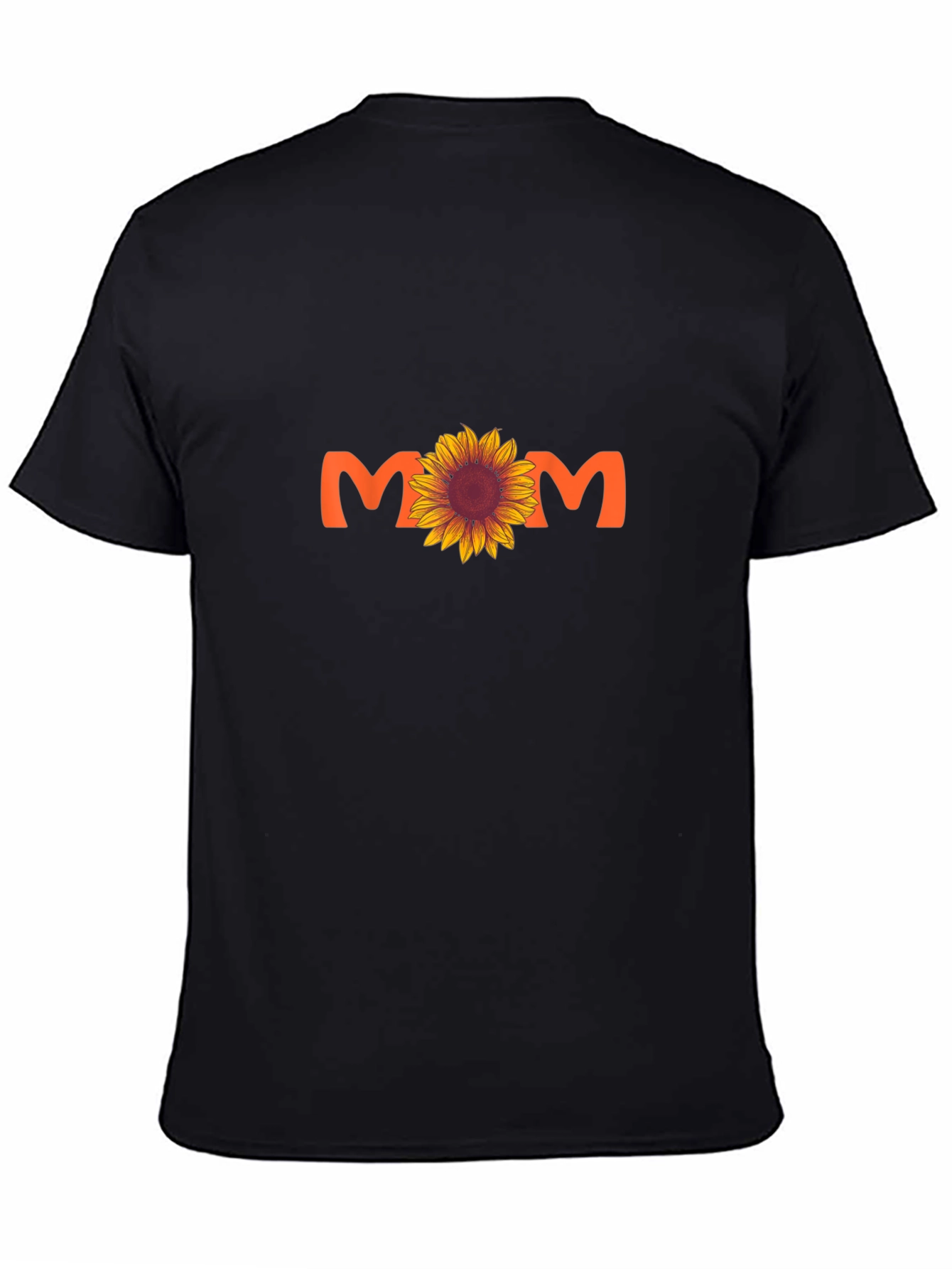Black Sunflower Mom Graphic Tee - Black Cotton Blend T-Shirt view 4