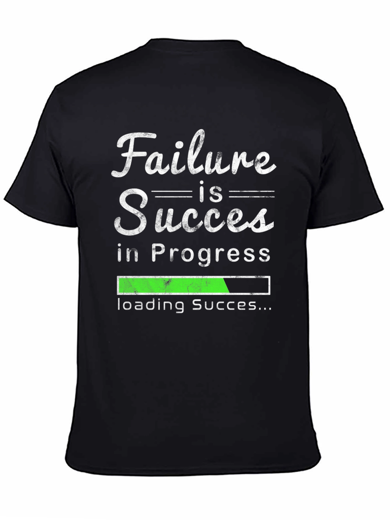 Black Failure is Success in Progress T-Shirt view 4