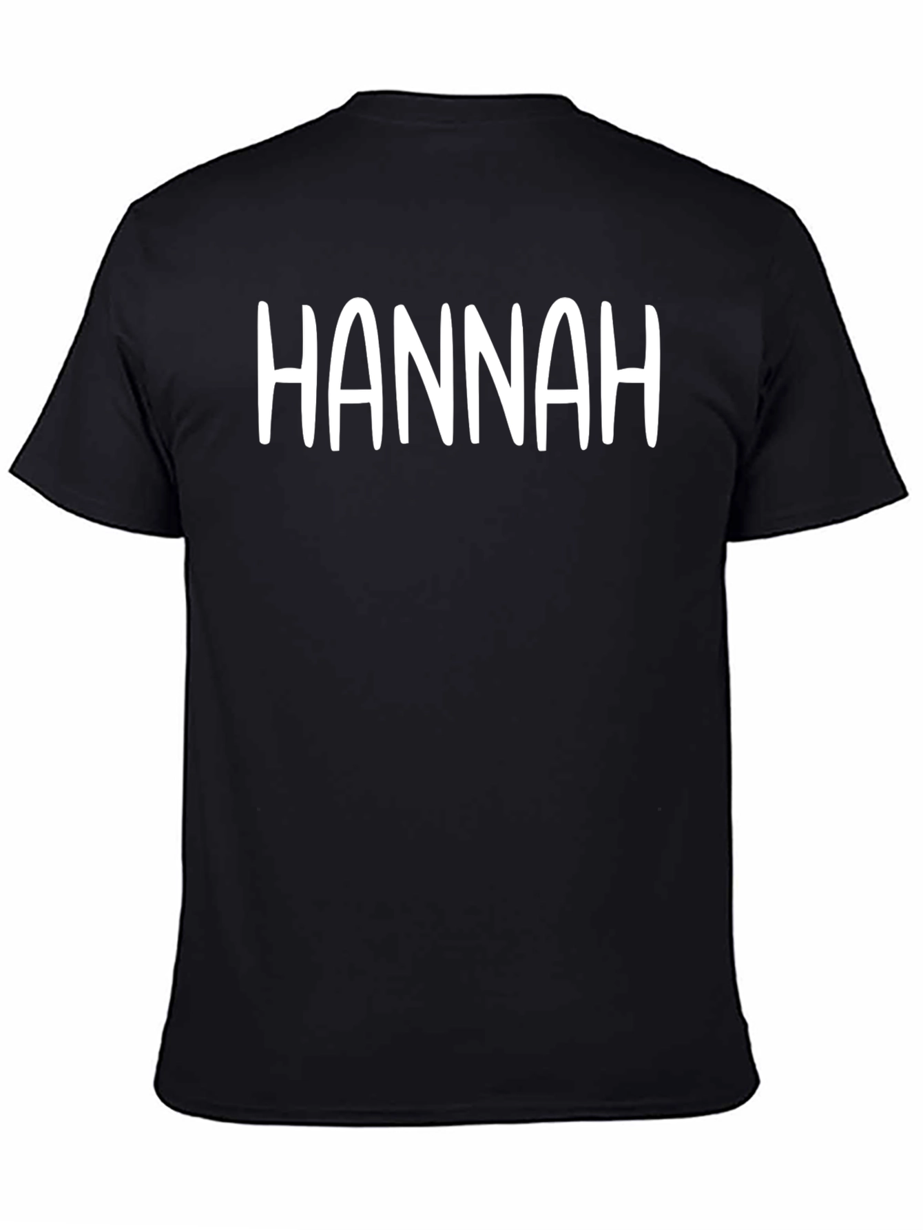 Black Personalized HANNAH Black T-Shirt view 4