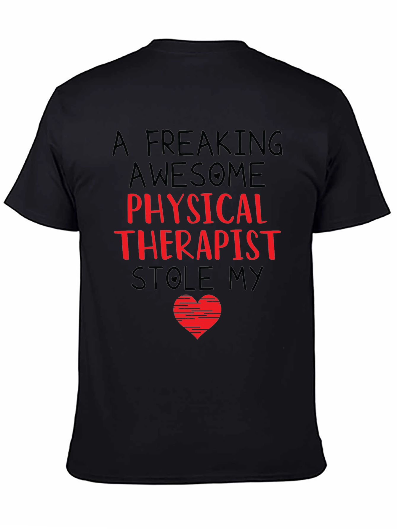 Black Awesome Physical Therapist Graphic Tee view 4