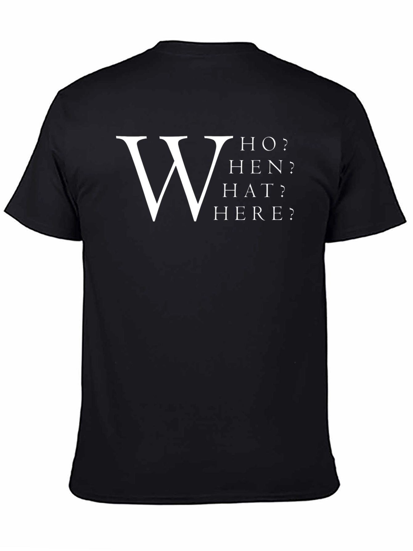 Black Inquisitive 'W' Graphic Tee view 4