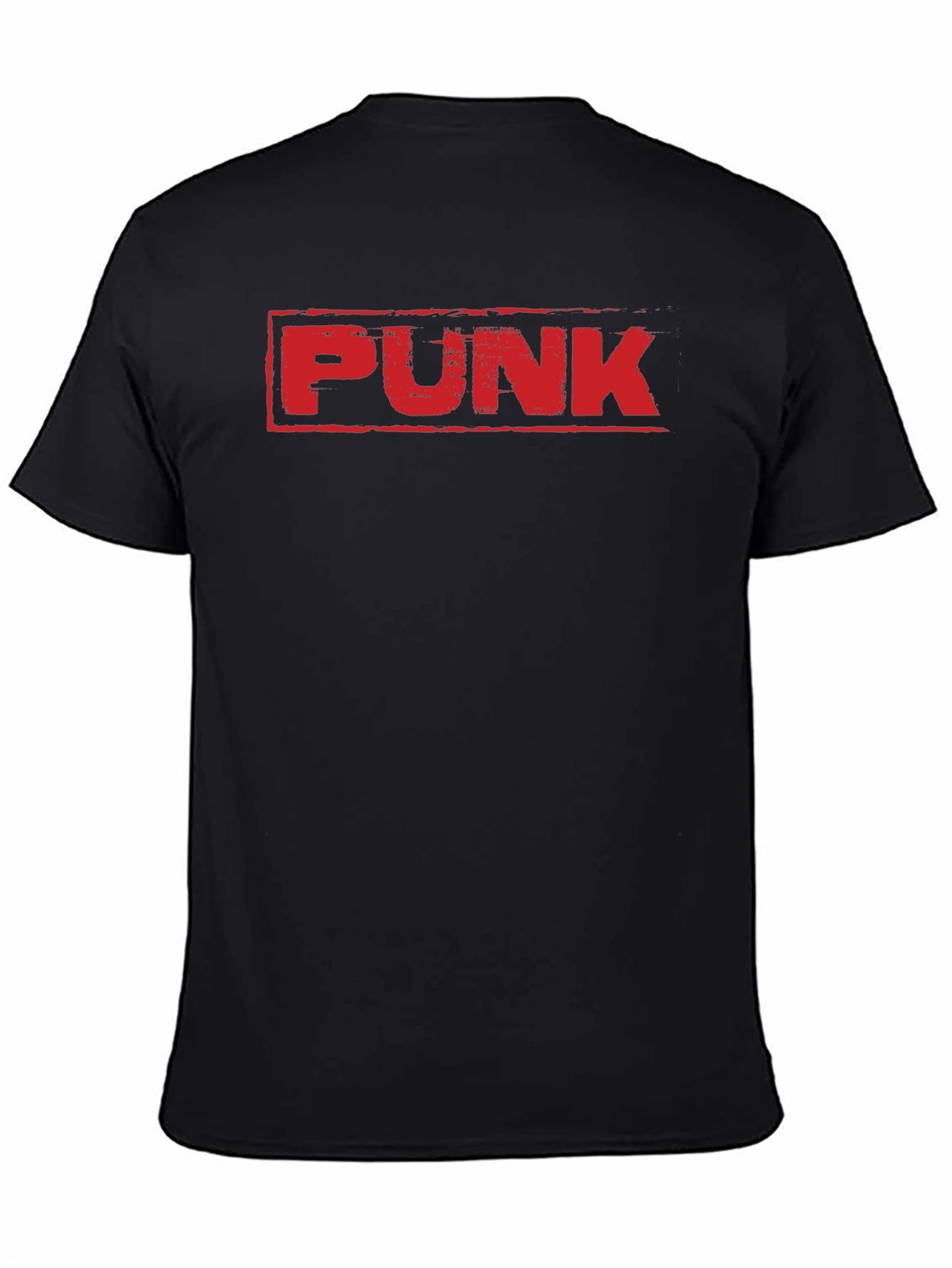 Punk Graphic T-Shirt - Bold Red Print on Black - 4