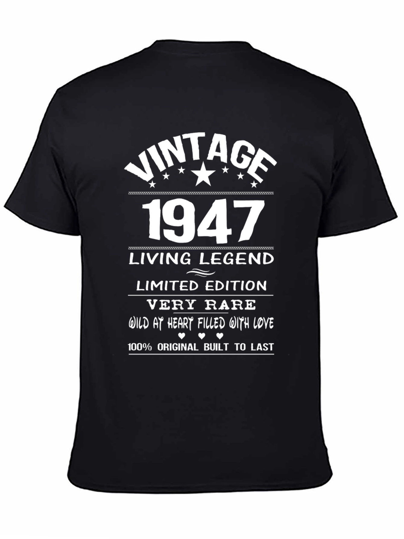 Black Vintage 1947 Living Legend T-Shirt view 4