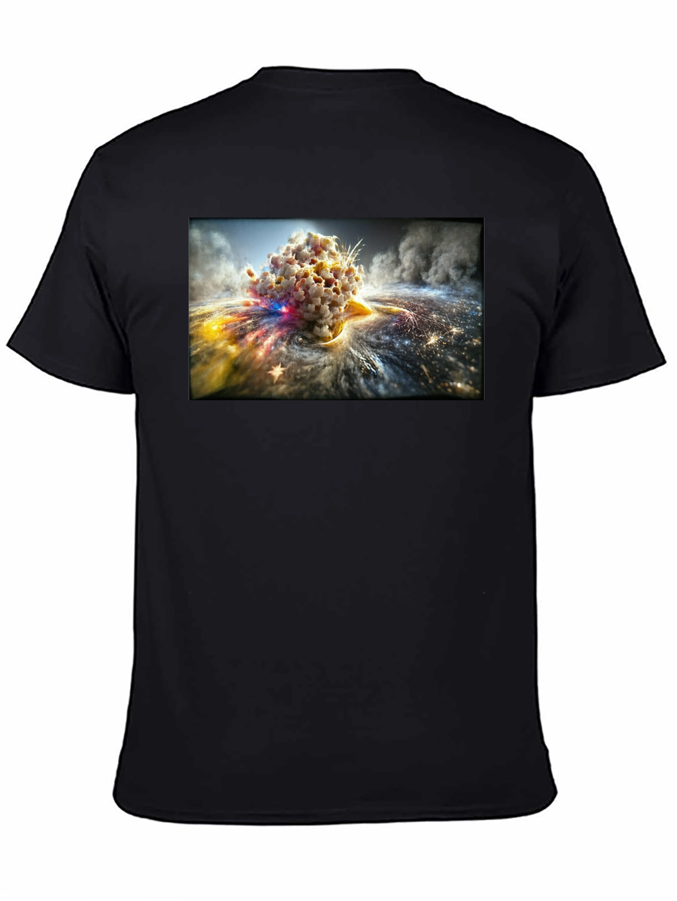 Cosmic Burst Graphic Tee - Black Cotton Blend - 4