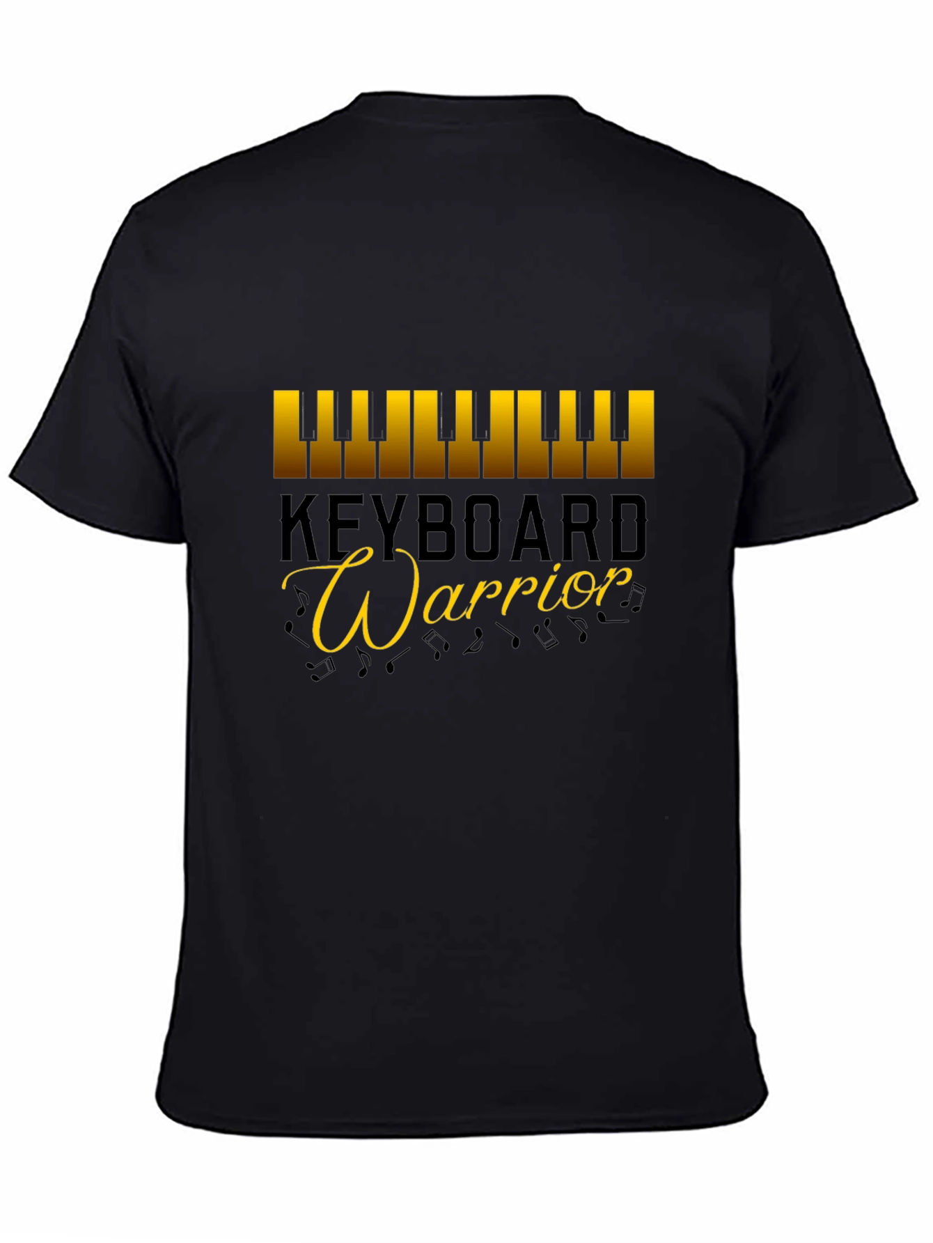 Black Keyboard Warrior Graphic Tee view 4