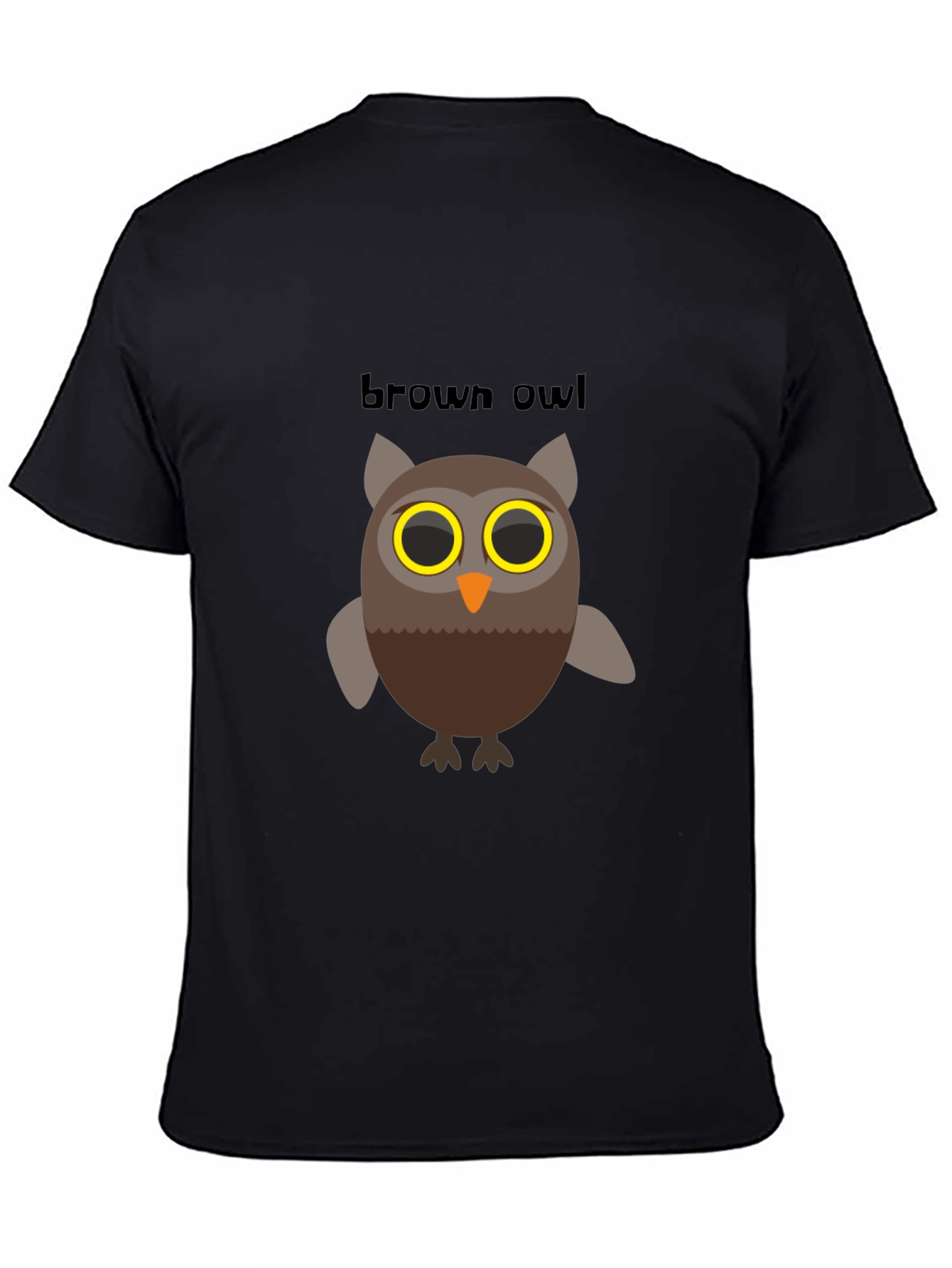 Black Brown Owl Graphic Tee - Men's Black T-Shirt view 4