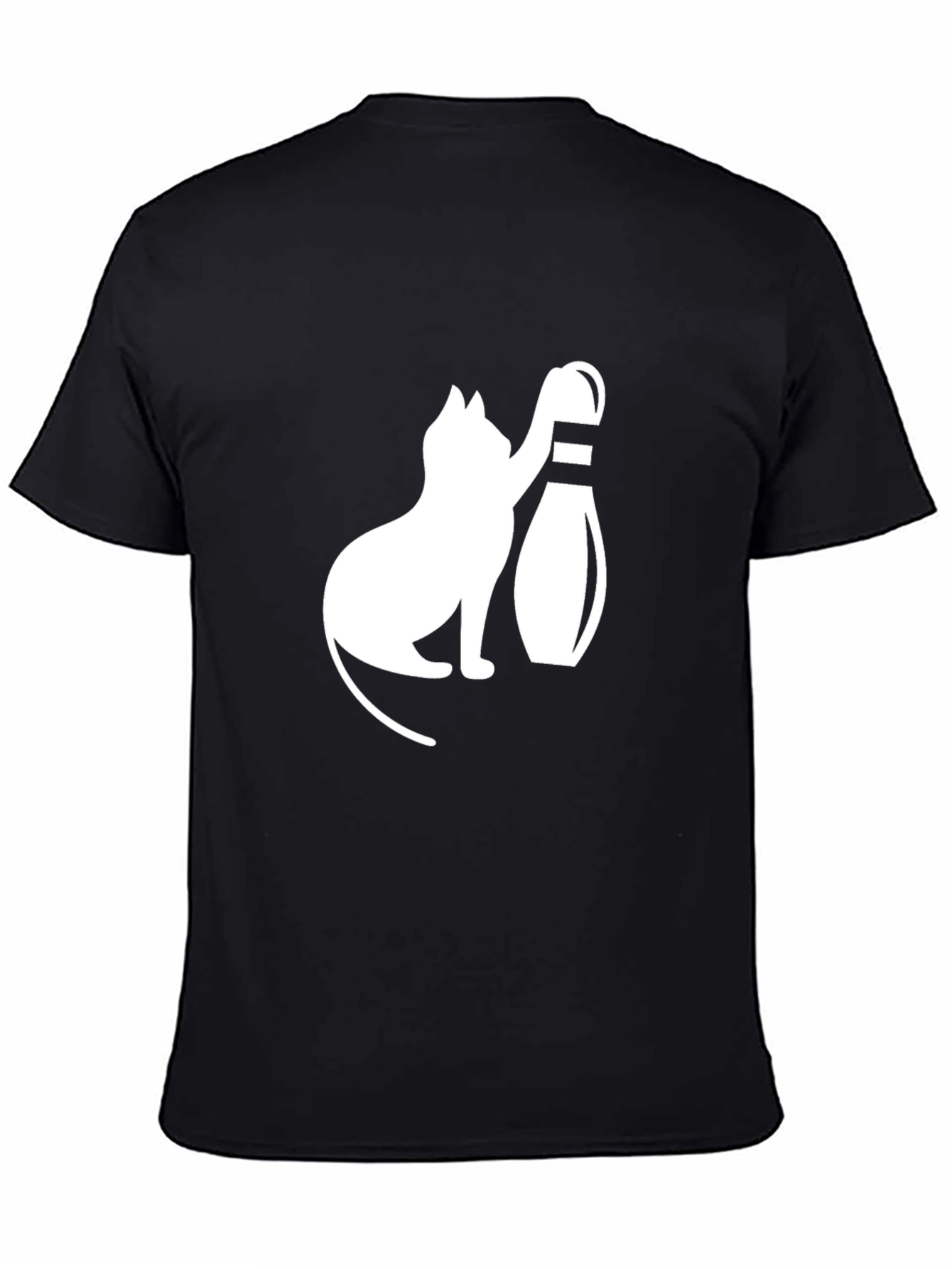 Black Cat Bowling T-Shirt - Unisex view 4