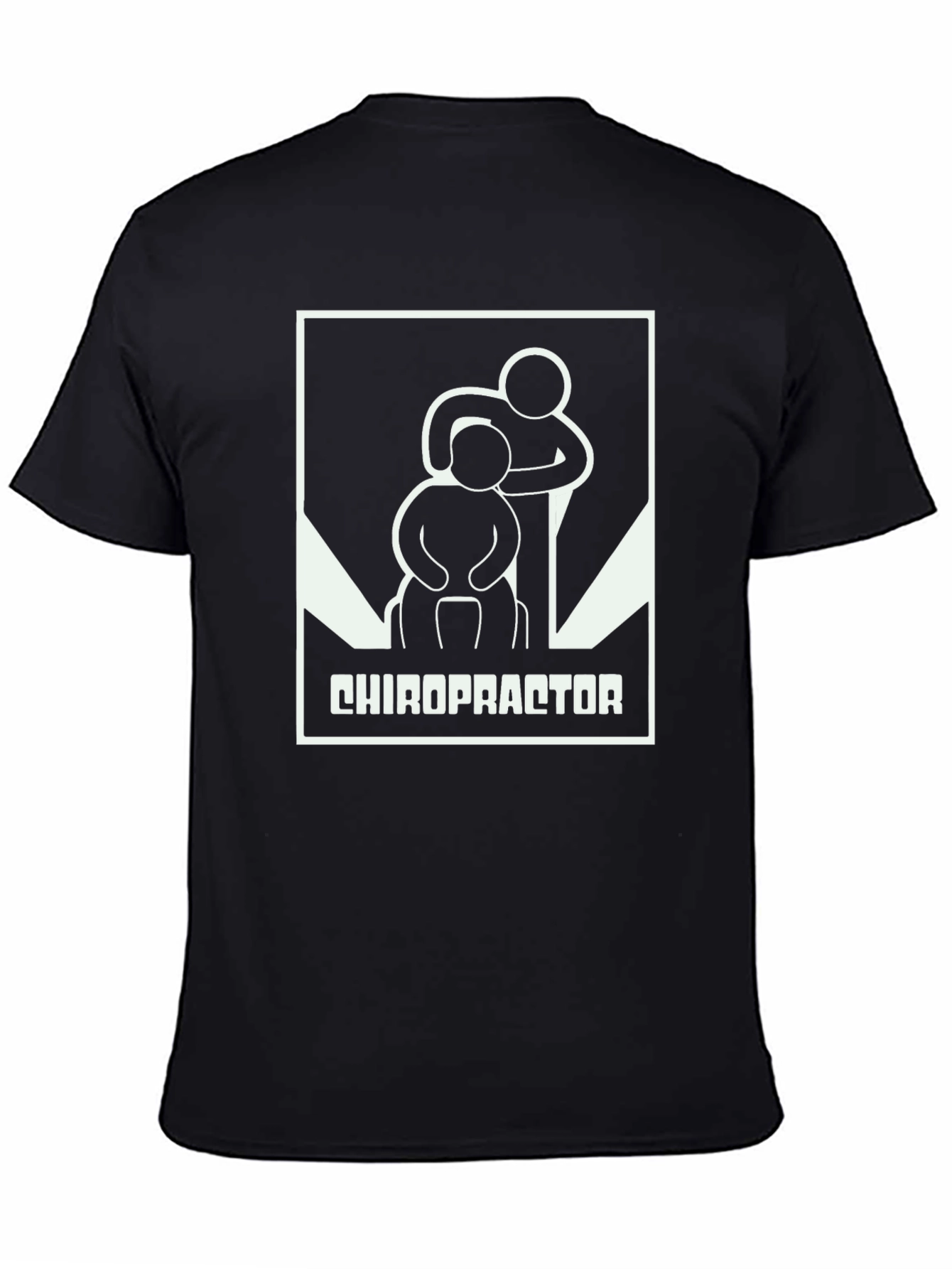 Black Chiropractor Graphic T-Shirt - Black view 4