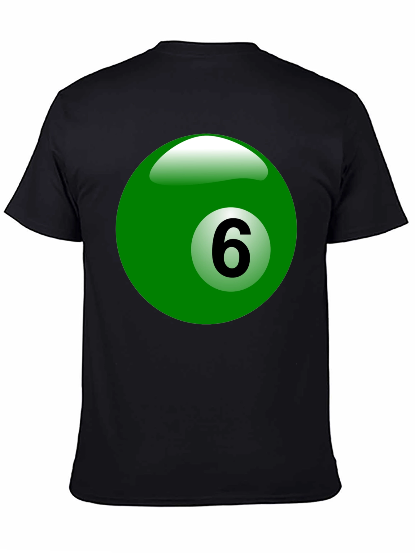 Lucky Number 6 Billiard Ball Graphic Tee - 4