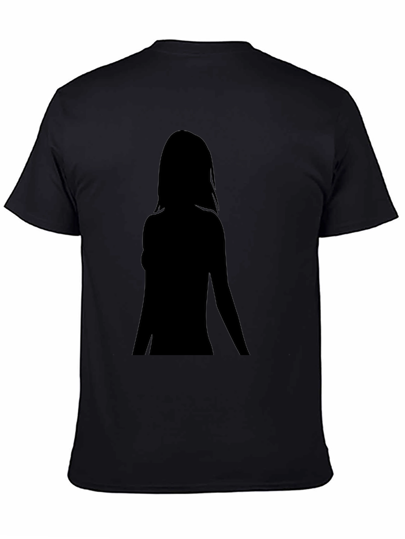 Black Silhouette Graphic Black T-Shirt - Unisex view 4