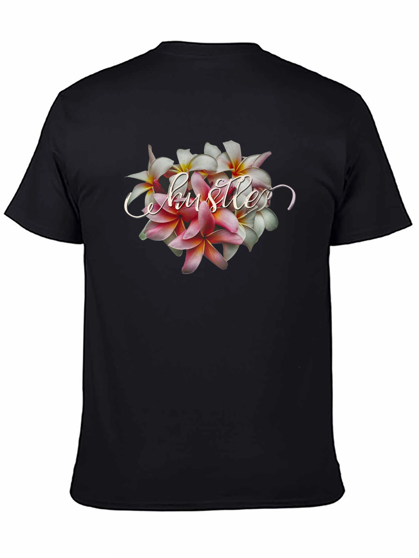 Black Floral Hustler Graphic T-Shirt view 4