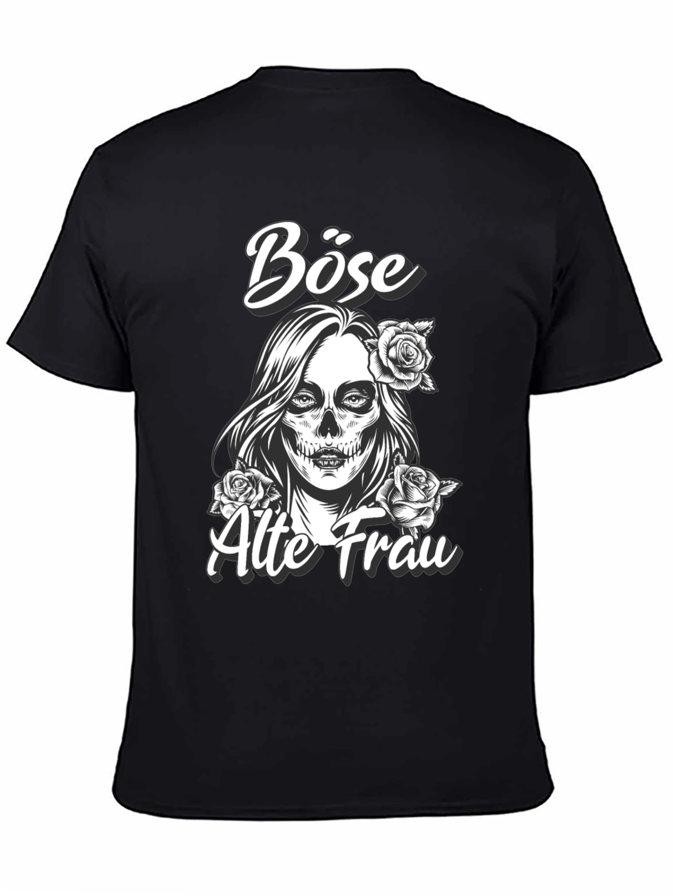Black Böse Alte Frau Graphic Tee view 4
