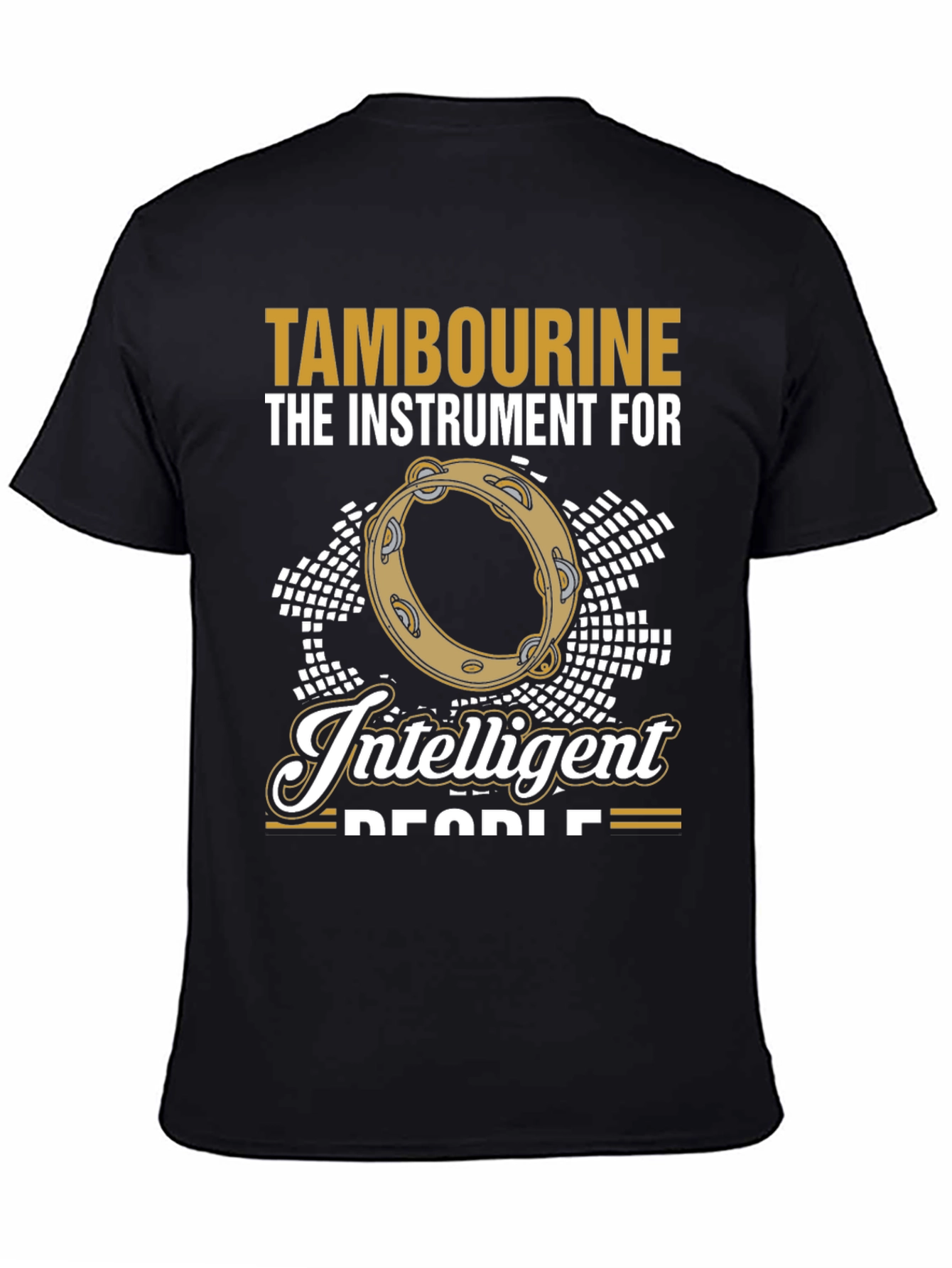Black Tambourine Intelligent People T-Shirt view 4