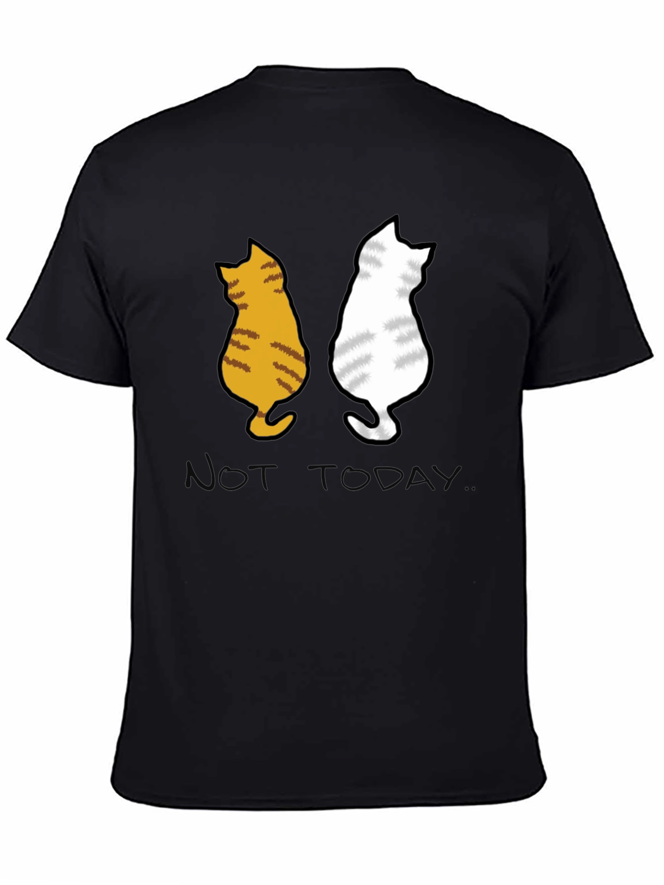 Black Two Cats 'Not Today' Graphic Tee view 4