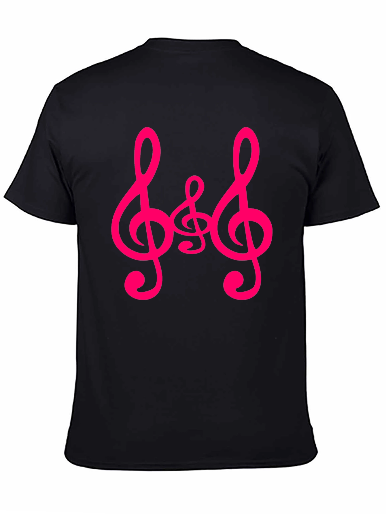 Black Music Note Tee - Classic Crew Neck view 4