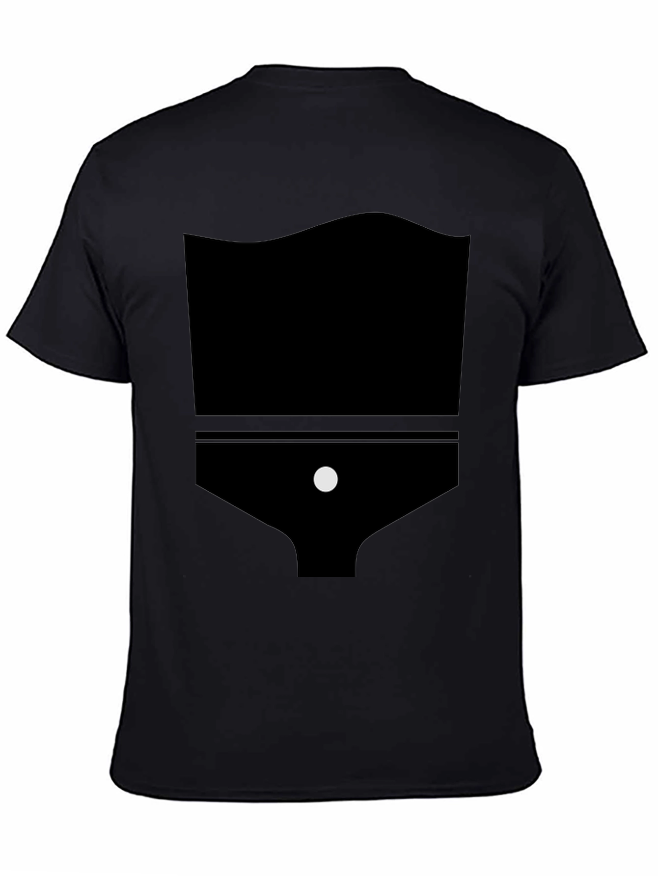 Black Abstract Graphic Black T-Shirt view 4
