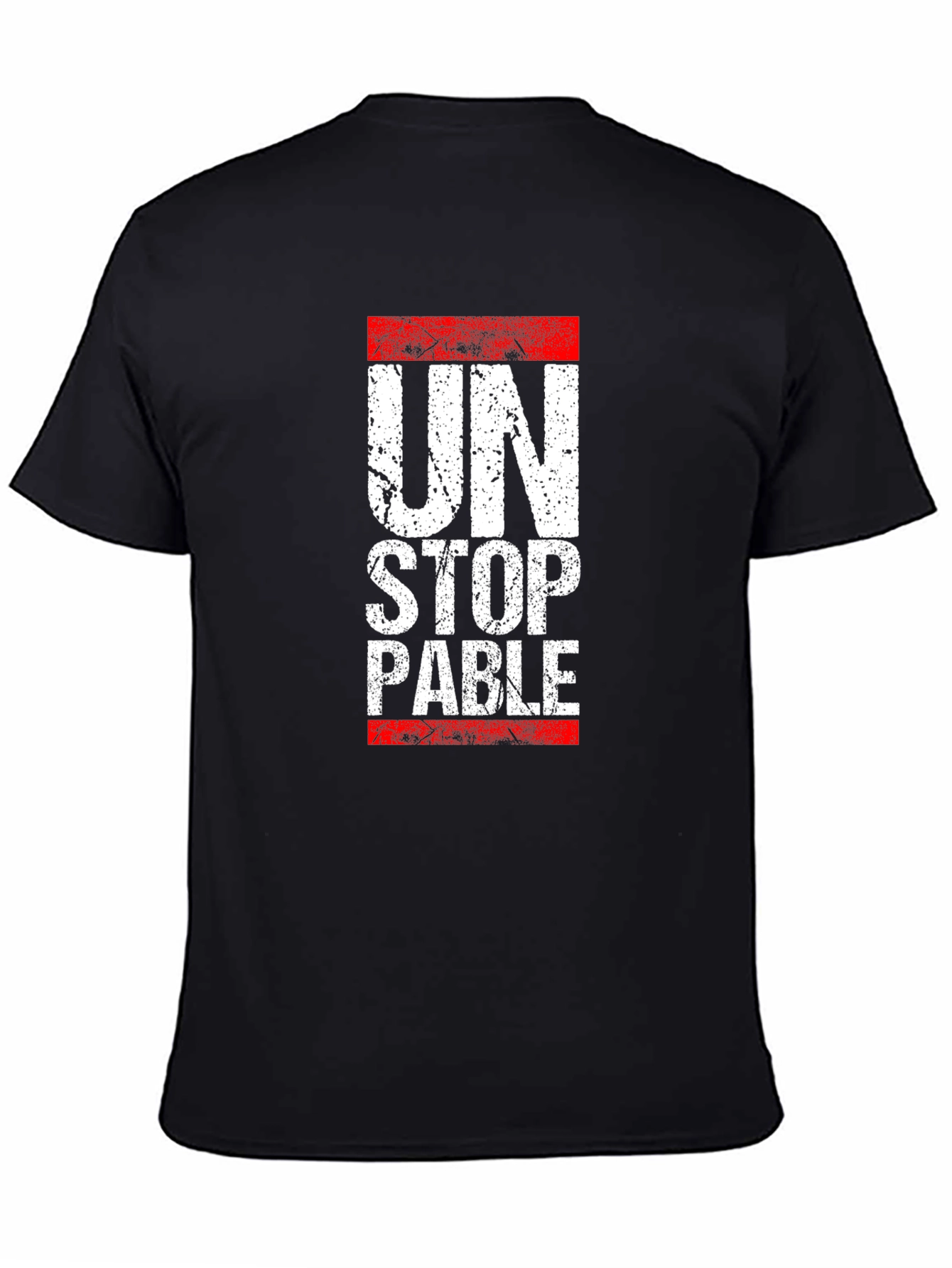 Black Unstoppable Graphic Print Black T-Shirt view 4