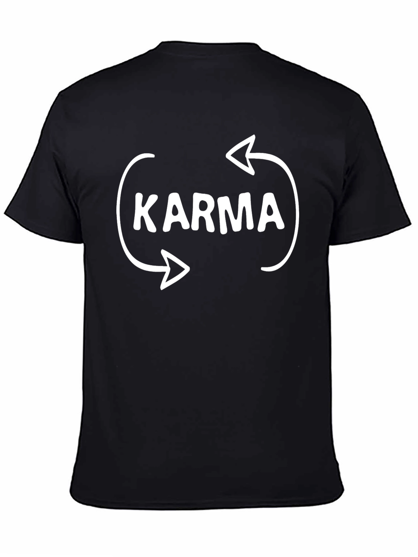 Black Karma T-Shirt -  Men's Black Cotton Graphic Tee view 4