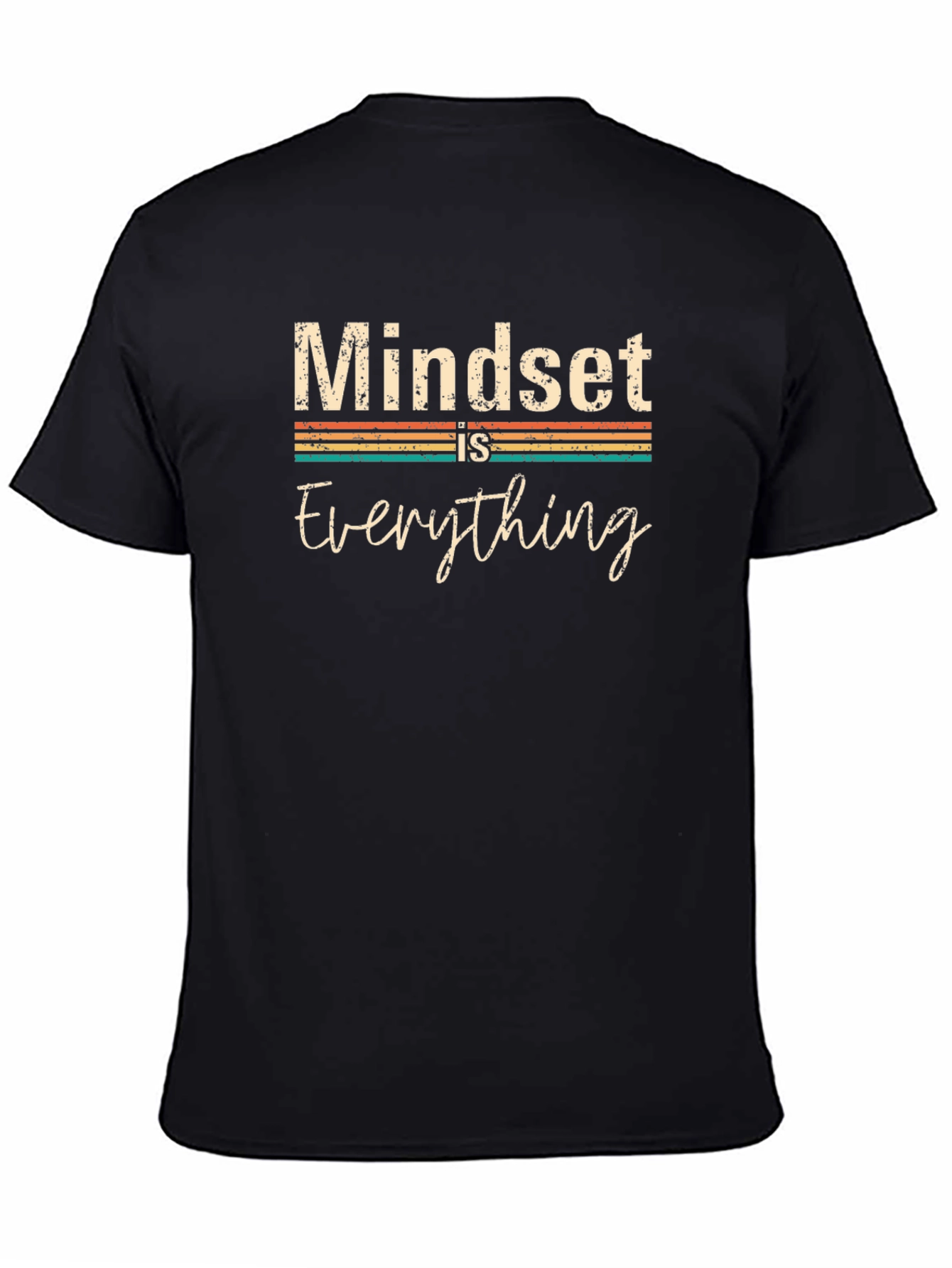 Black Mindset Is Everything Retro Graphic Tee view 4
