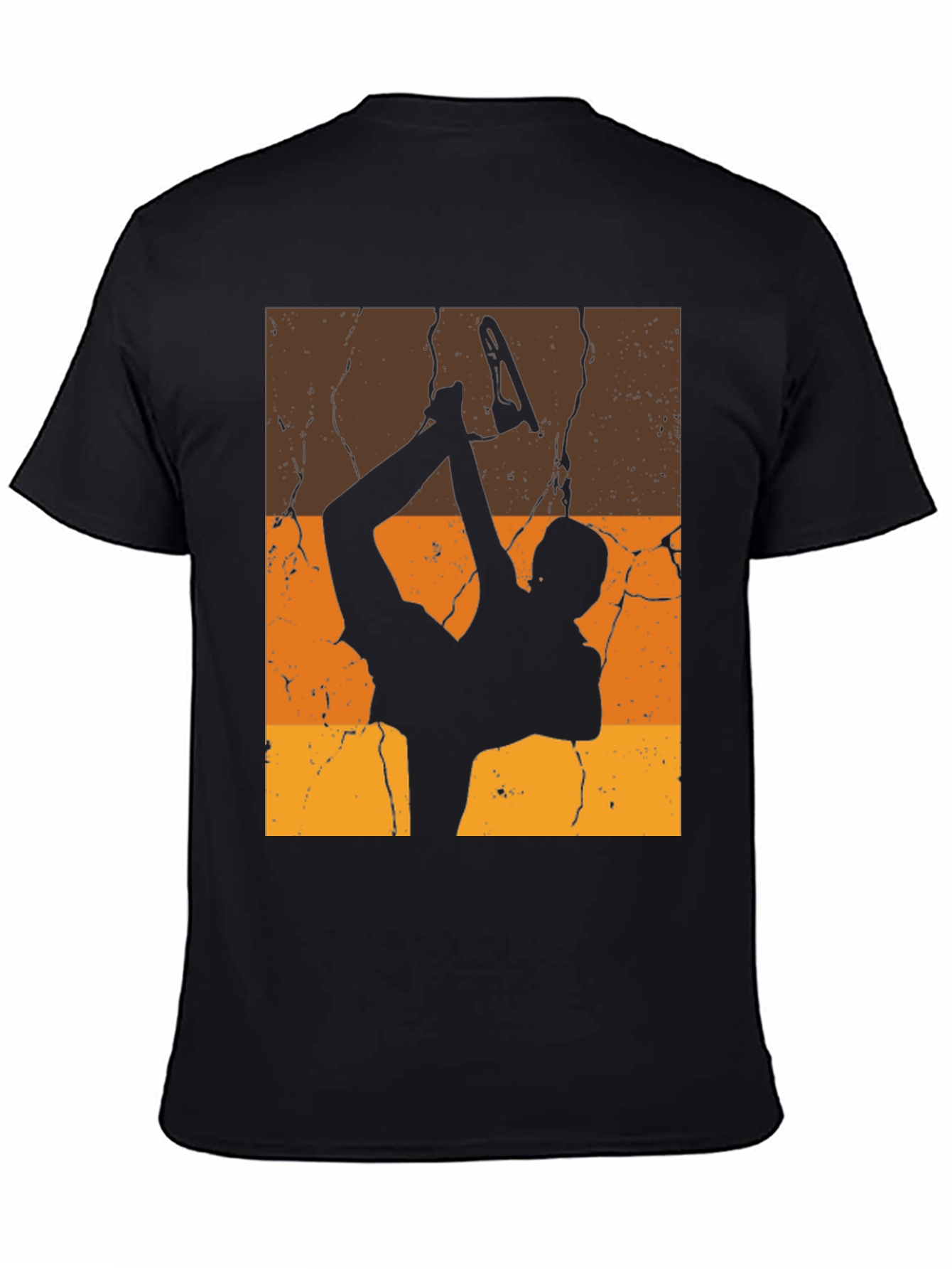 Black Retro Figure Skating T-Shirt view 4