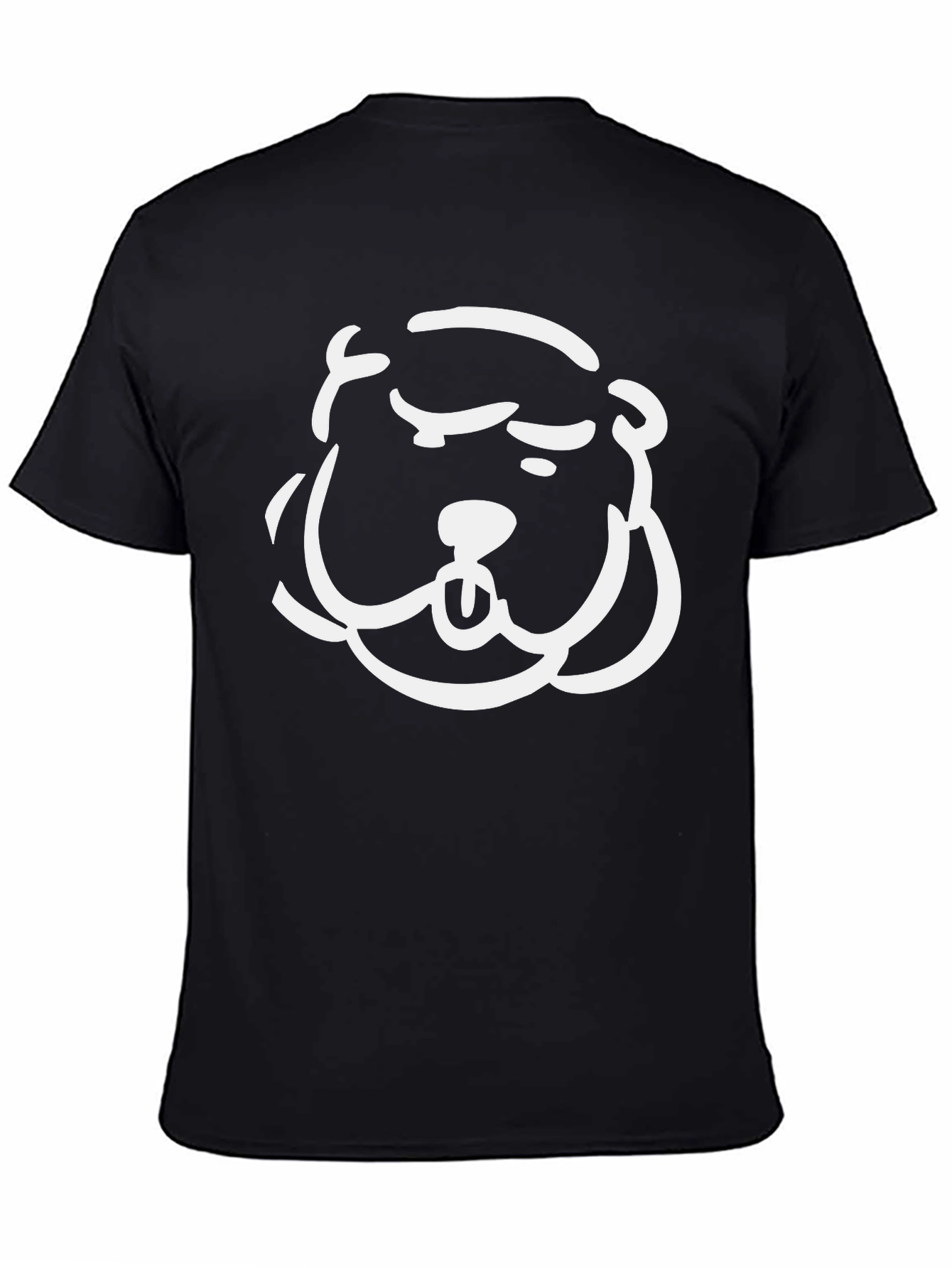 Black Cool Cartoon Beaver Black T-Shirt view 4