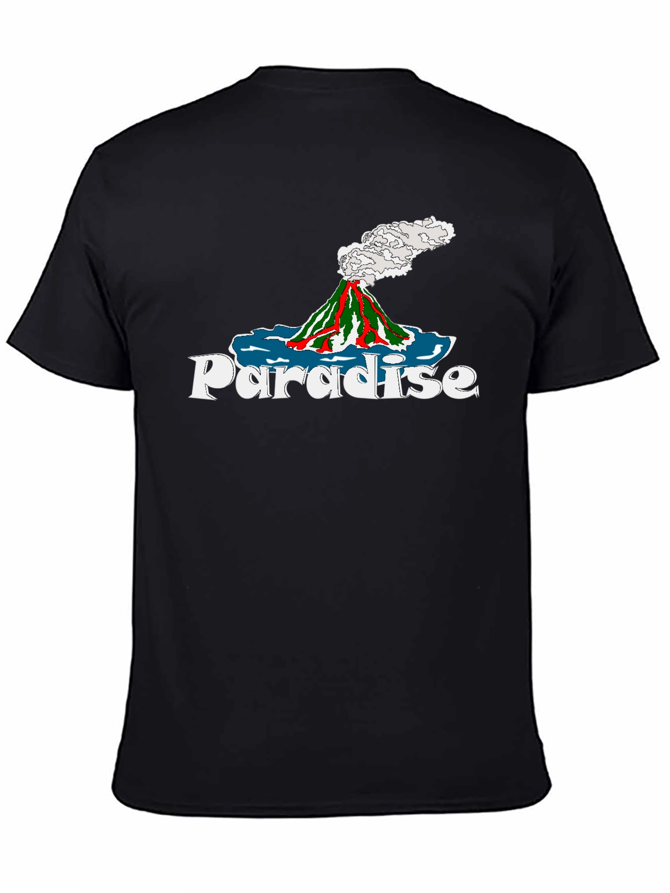 Black Paradise Volcano Graphic Tee - Island Style view 4