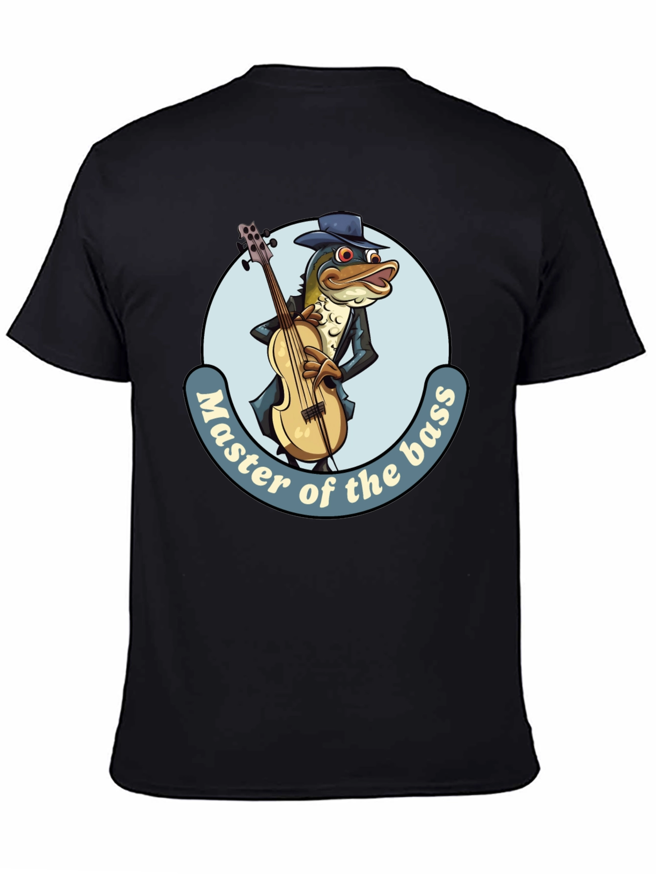 Black Master of the Bass Funny T-Shirt view 4