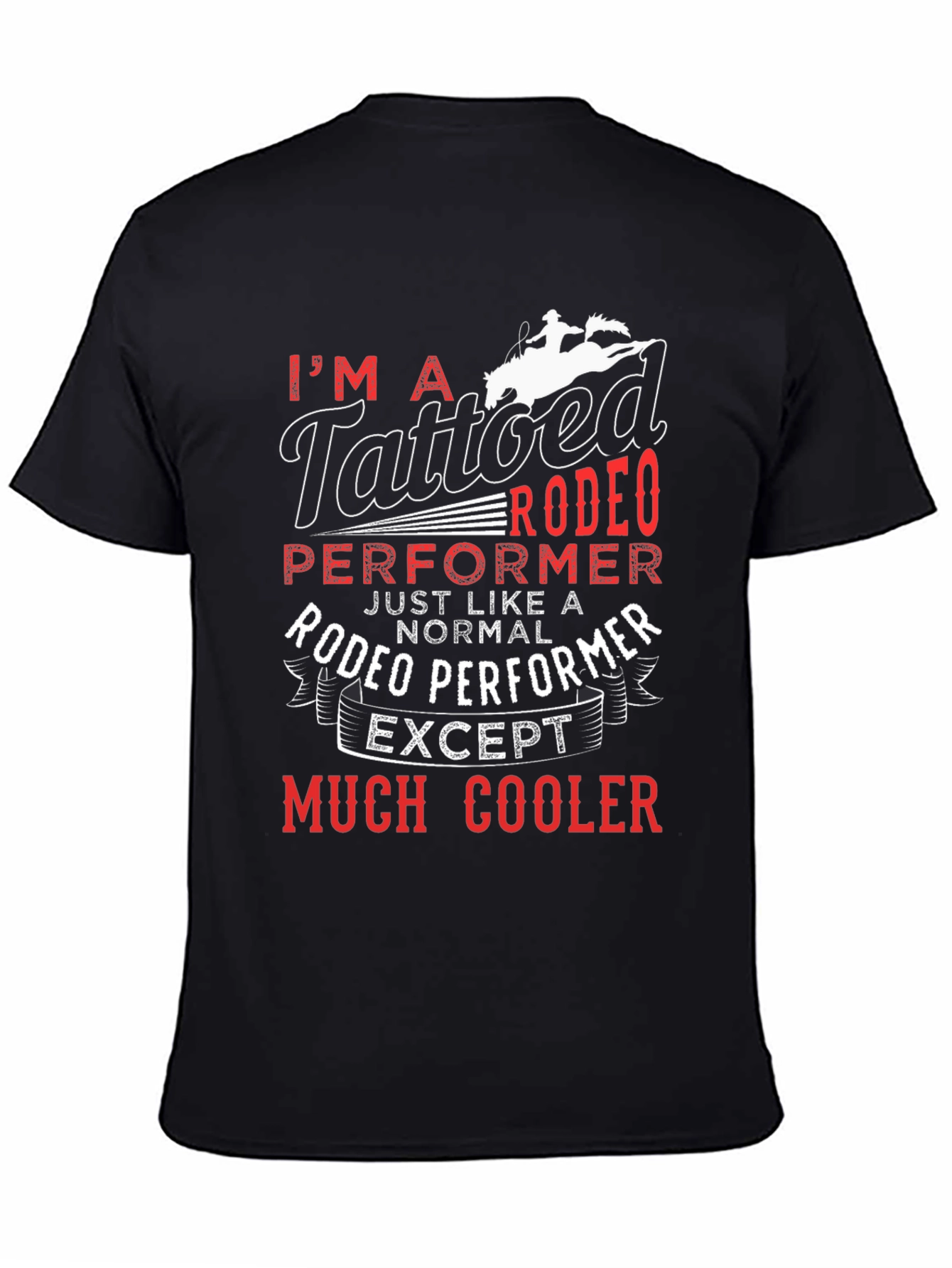 Black Tattooed Rodeo Performer Graphic Tee view 4