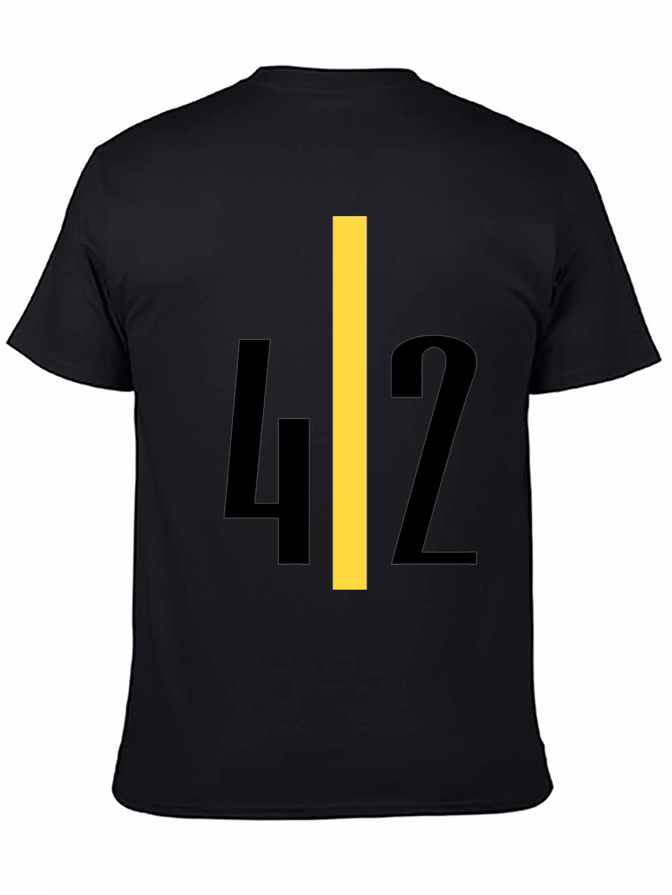 Black Bold Number 42 Graphic Tee - Black view 4