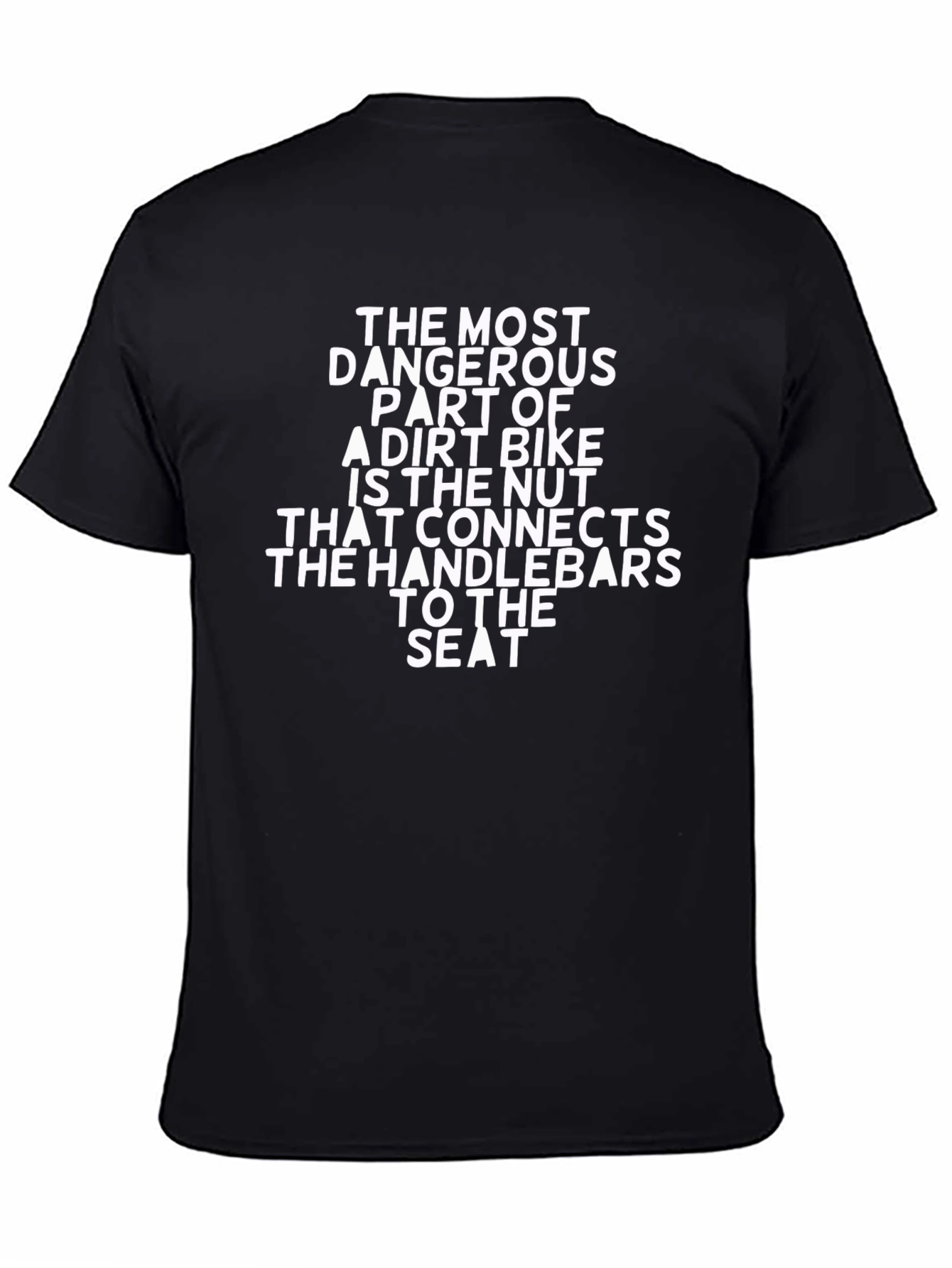 Black Dirt Bike Nut Funny T-Shirt - Dangerous Parts Tee view 4