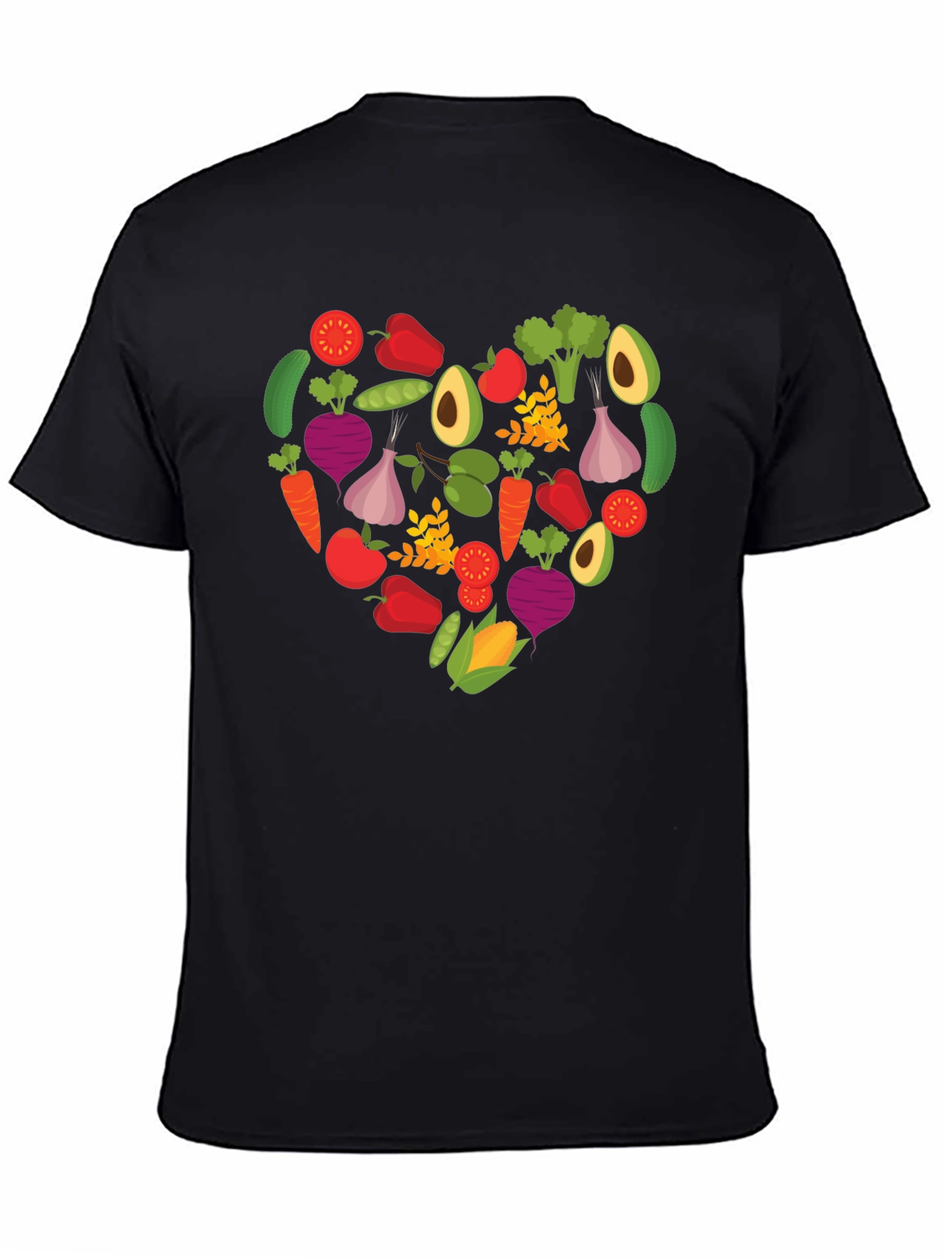 Vegan Heart T-Shirt - Love Veggies! - 4