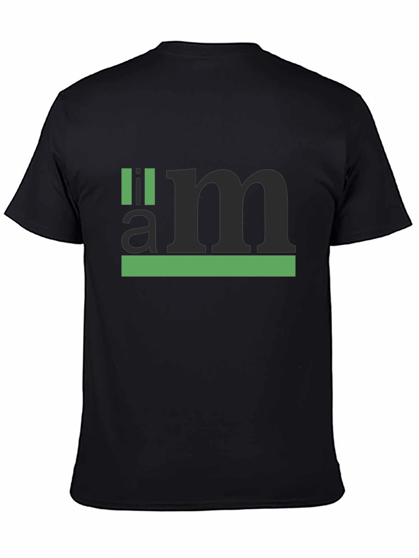 Black Minimalist Graphic Tee - 'I am' Statement Shirt view 4