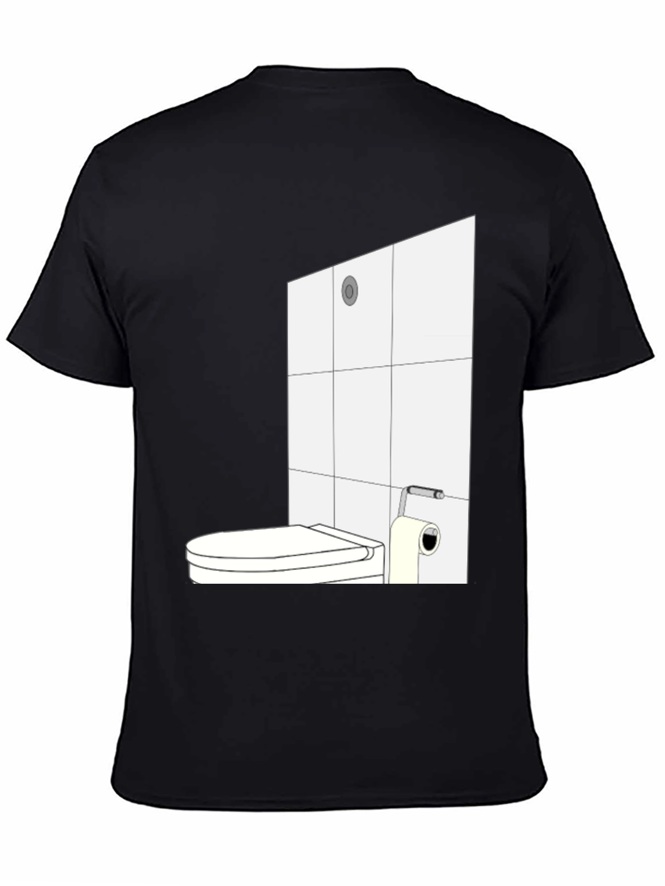 Black Toilet Humor T-Shirt - Black Graphic Tee view 4