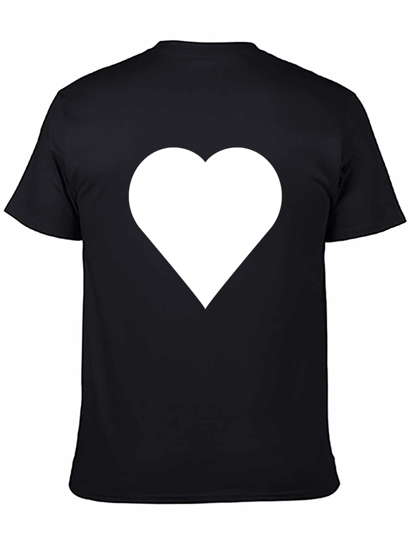 Black Heart Graphic T-Shirt - Black Casual Tee view 4