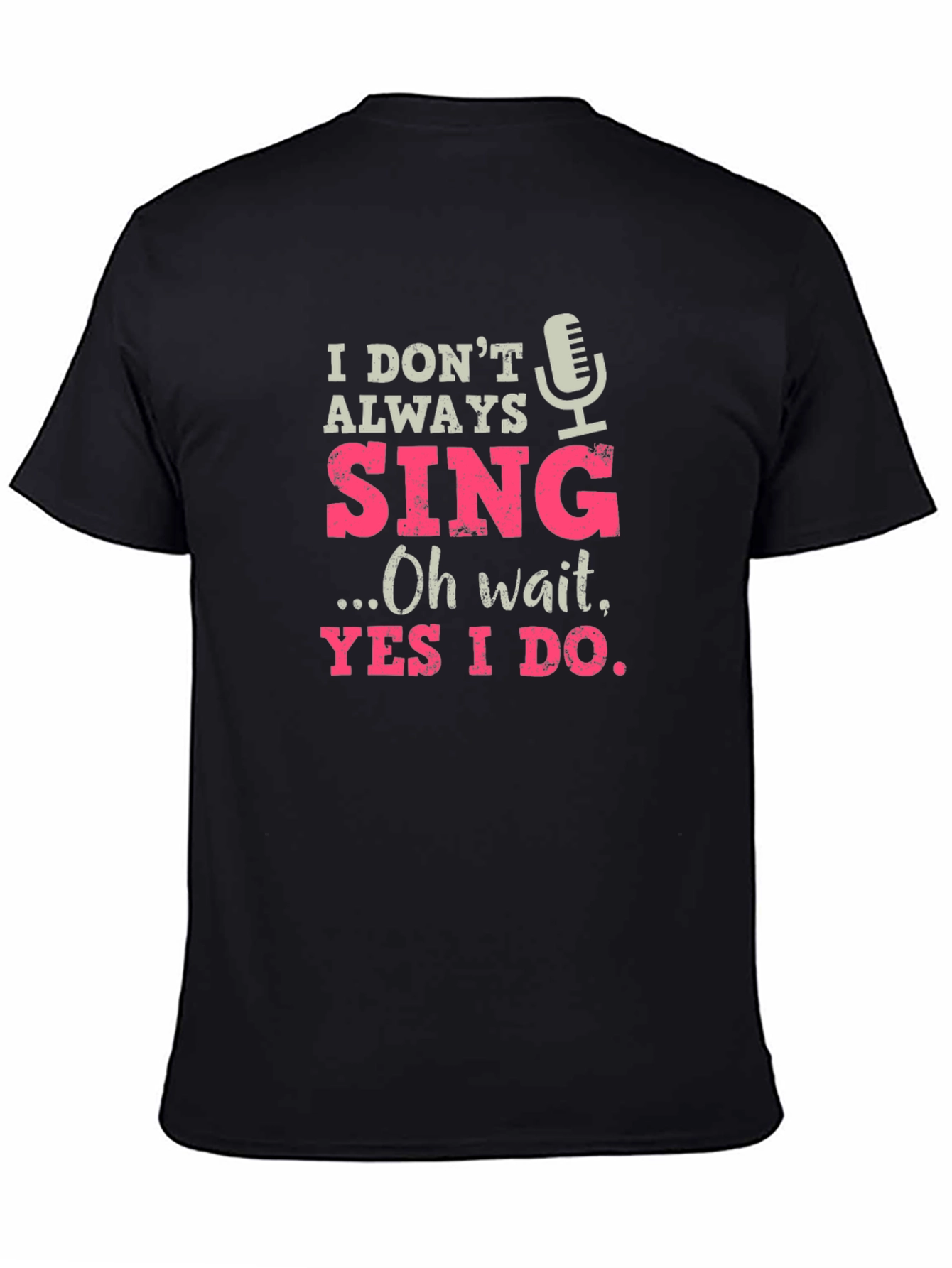 Black Singing Lover T-Shirt - Funny Singer Tee view 4
