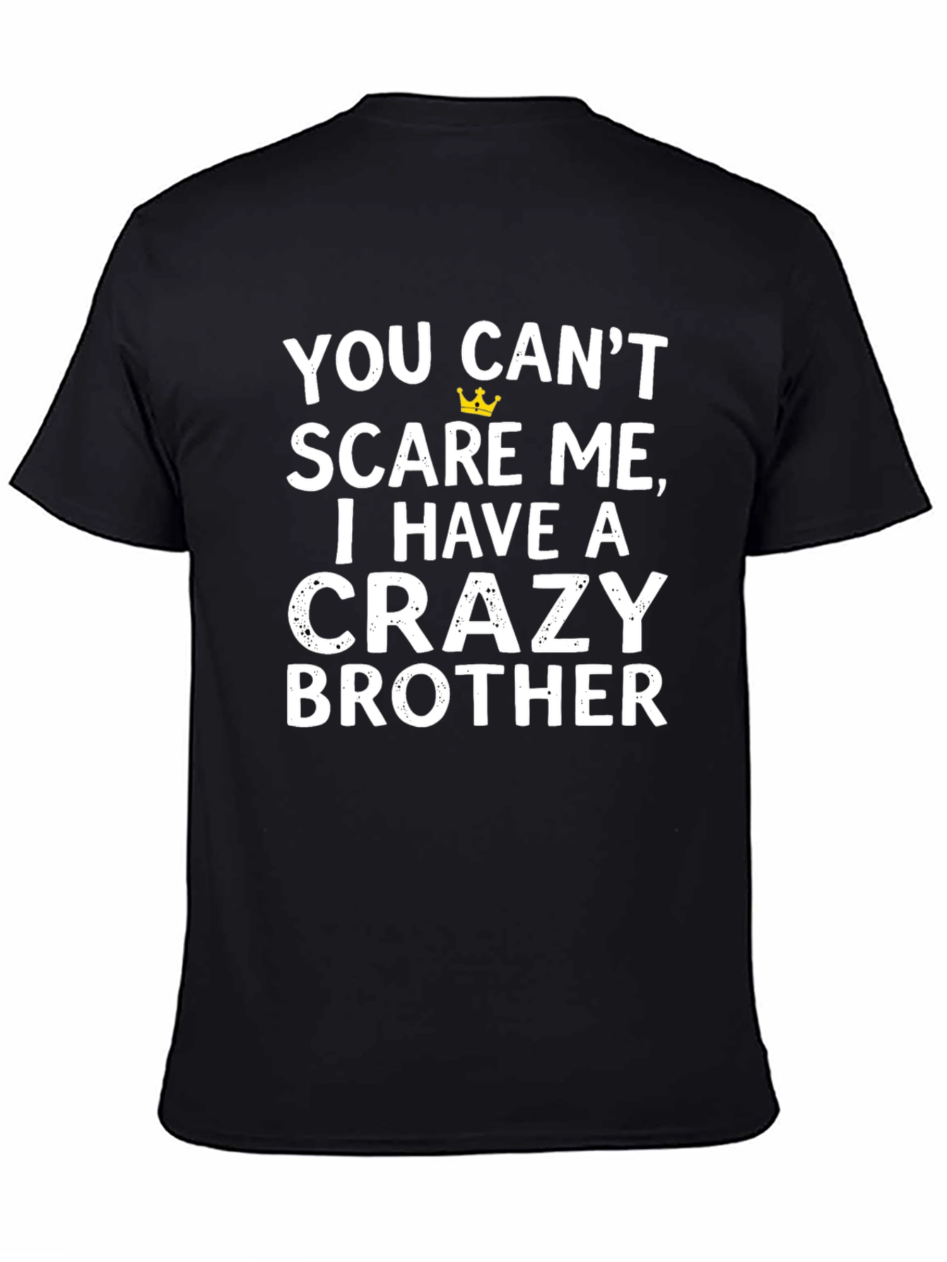Black Crazy Brother T-Shirt - Novelty Graphic Tee view 4