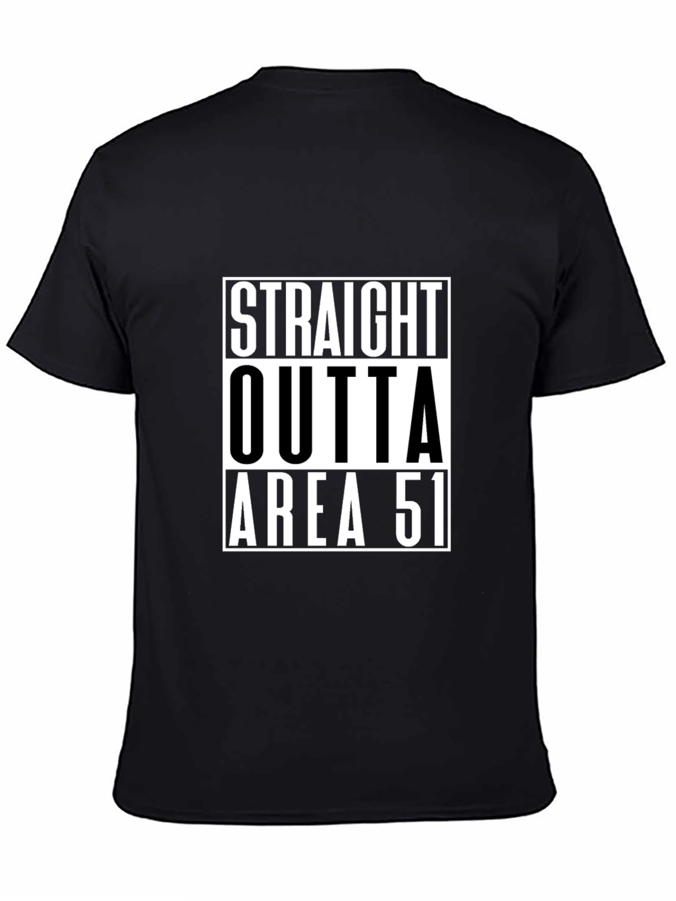 Black Straight Outta Area 51 T-Shirt view 4