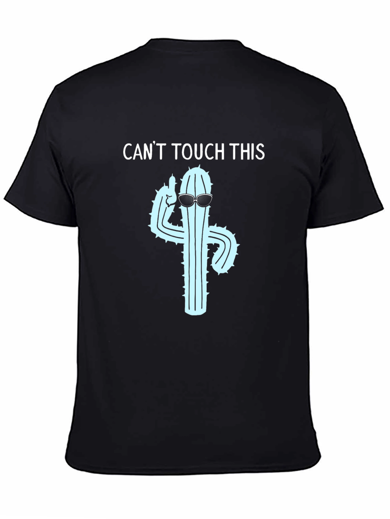 Black Cactus T-Shirt: Can't Touch This Funny Tee view 4