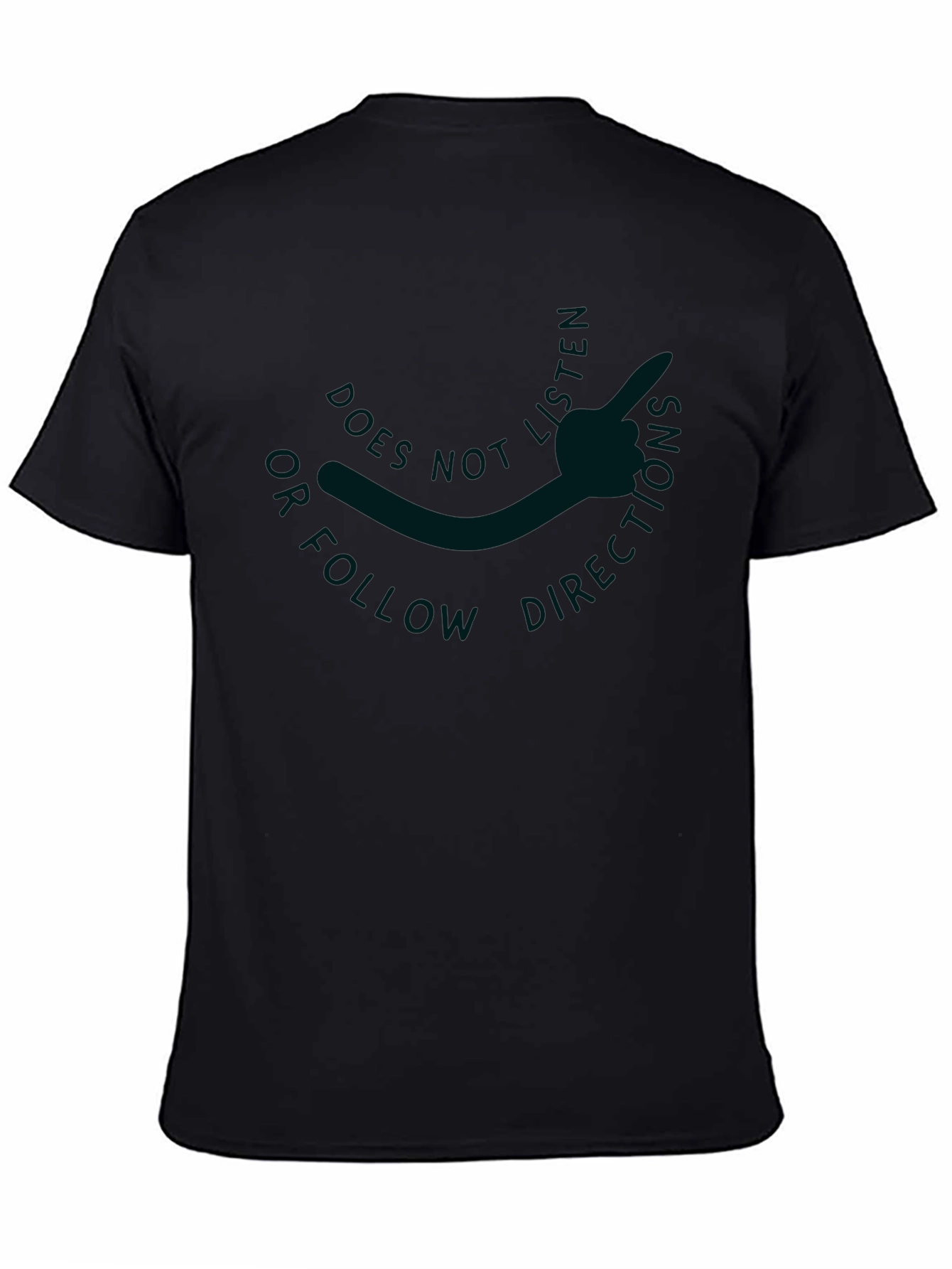 Black Does Not Follow Directions Graphic Tee view 4