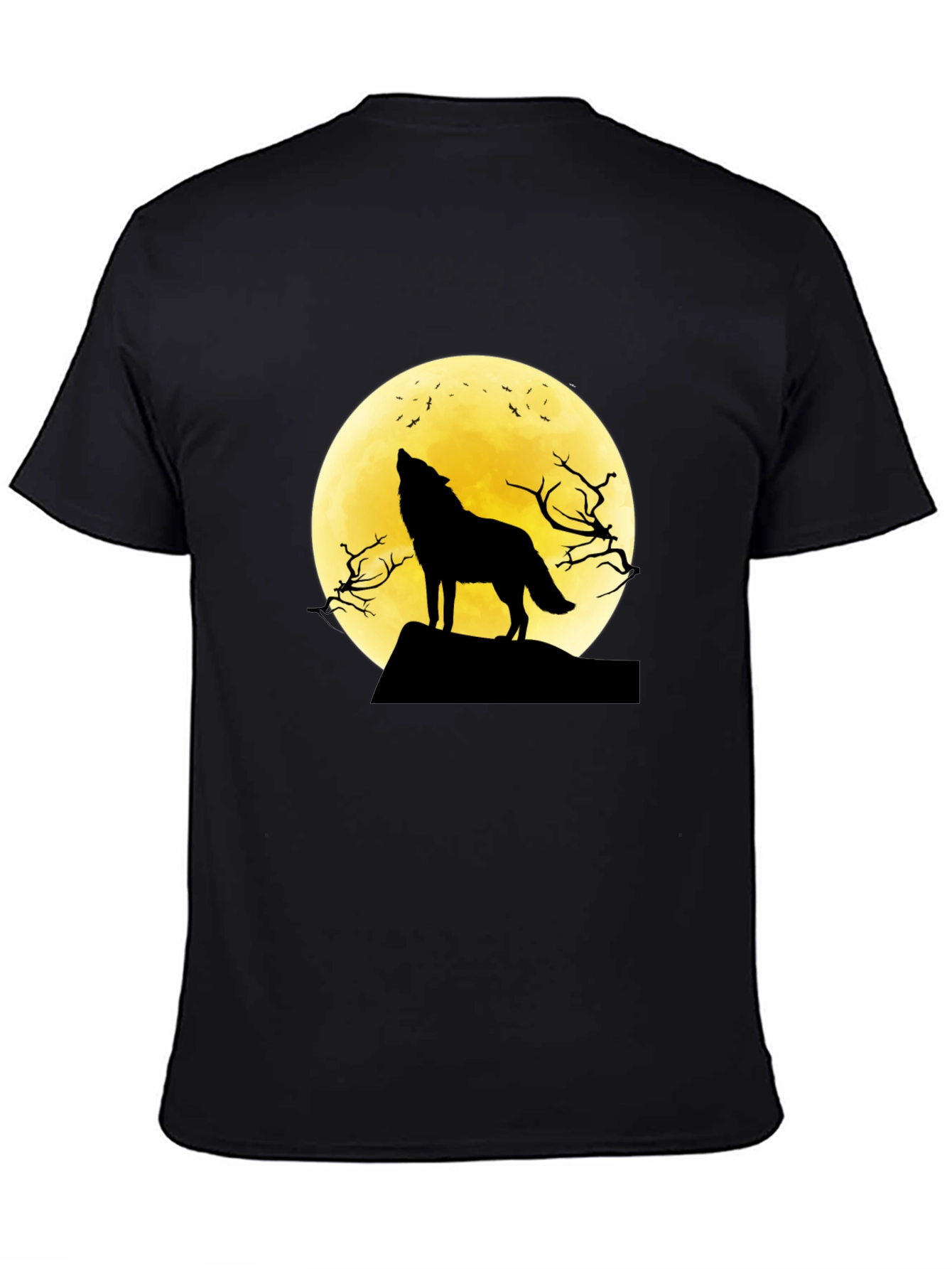 Black Wolf Moon Graphic Tee - Black T-Shirt view 4