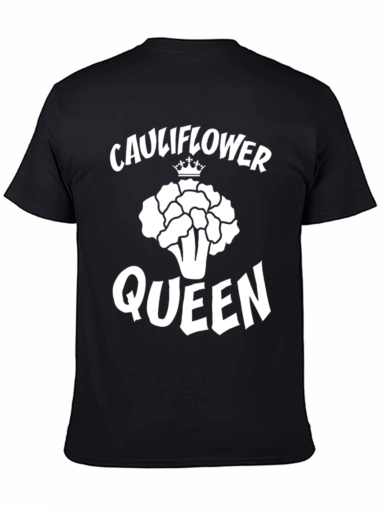 Black Cauliflower Queen Black Graphic Tee view 4