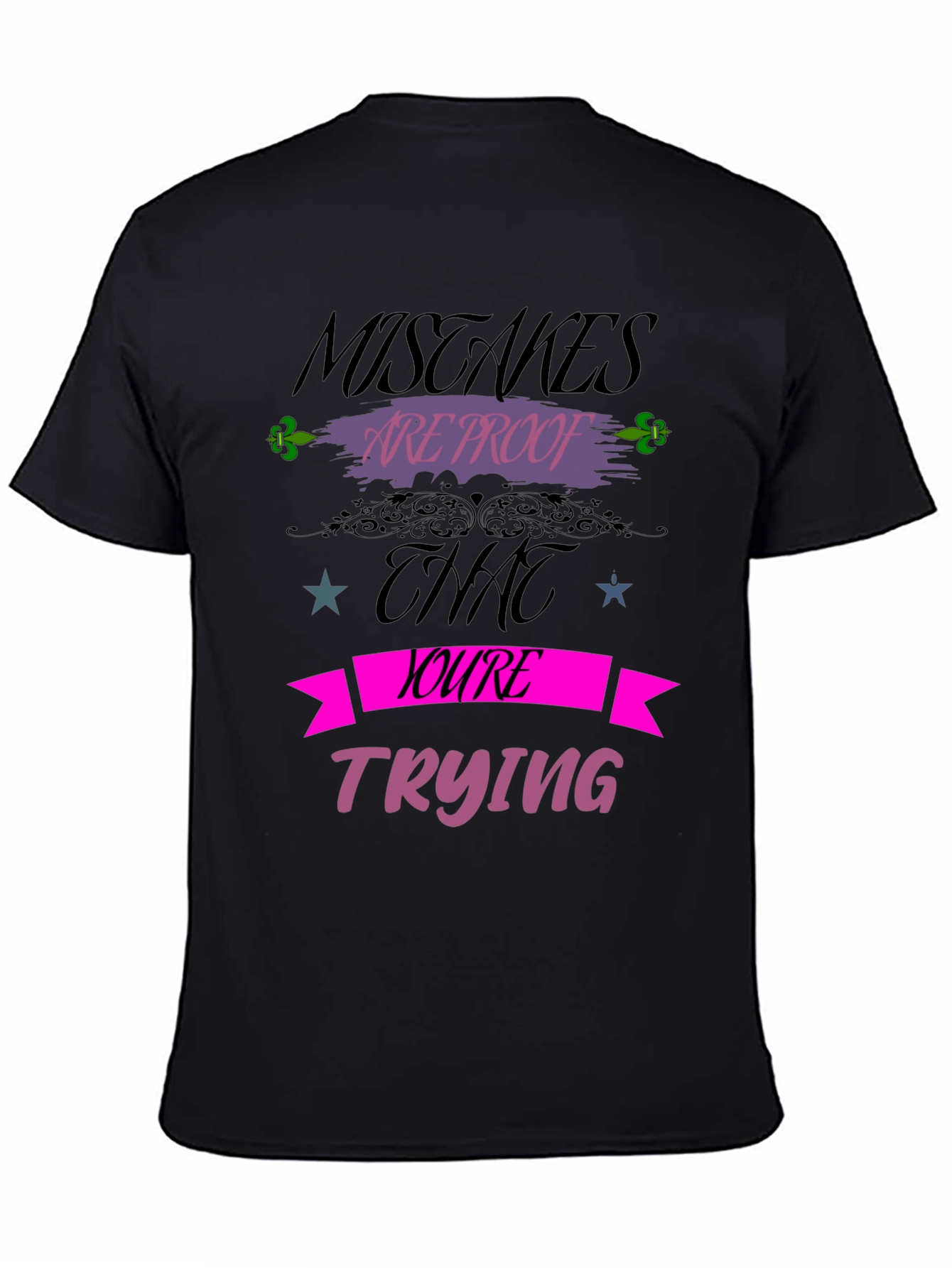 Black Mistakes Are Proof T-Shirt, Motivational Graphic Tee view 4