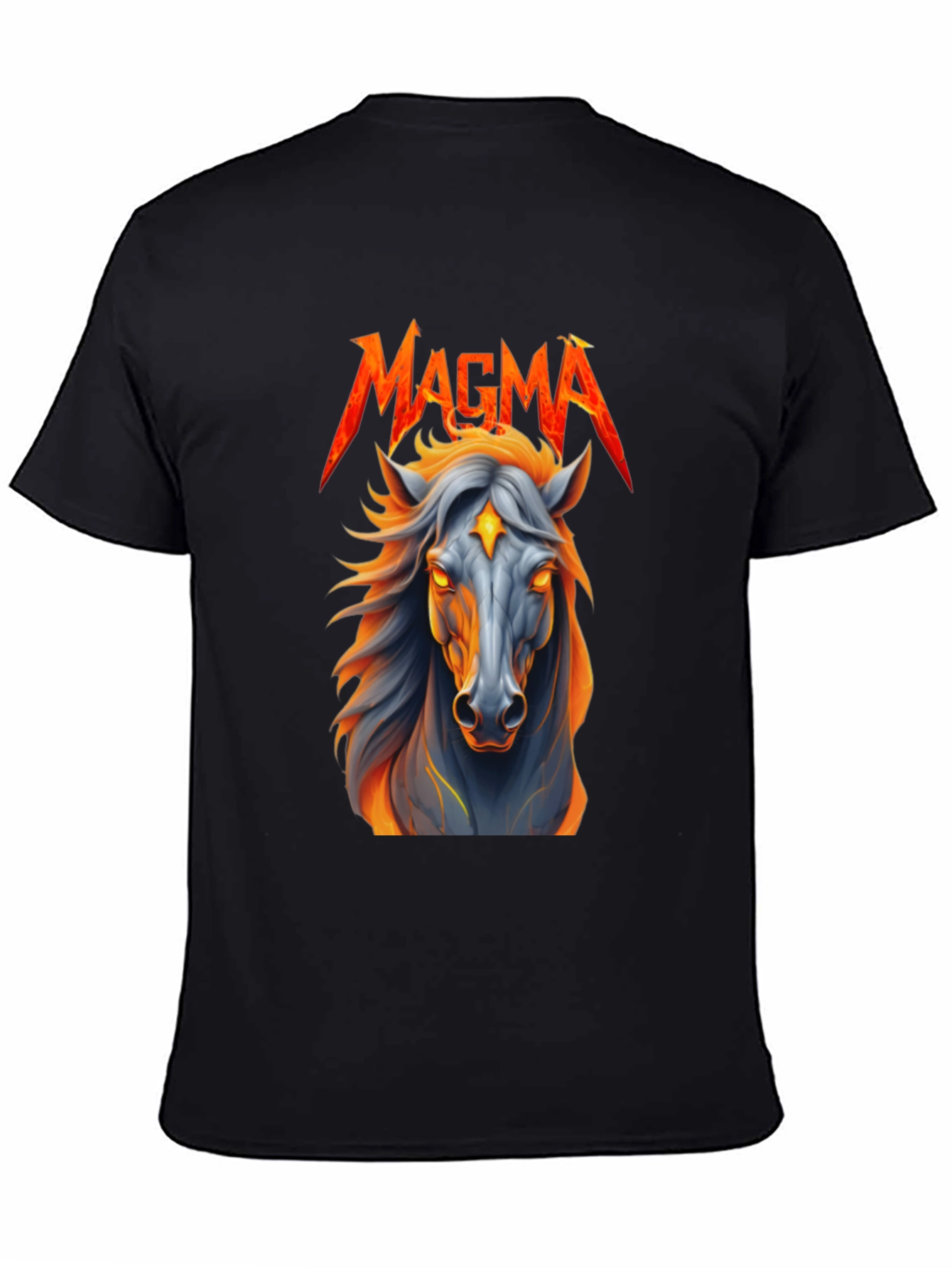 Black Magma Horse Graphic T-Shirt view 4