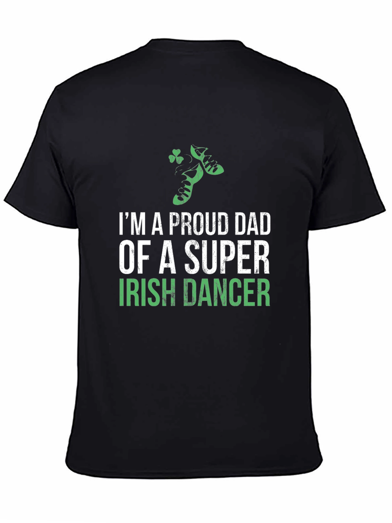 Black Proud Dad Irish Dancer T-Shirt - St. Patrick's Day view 4