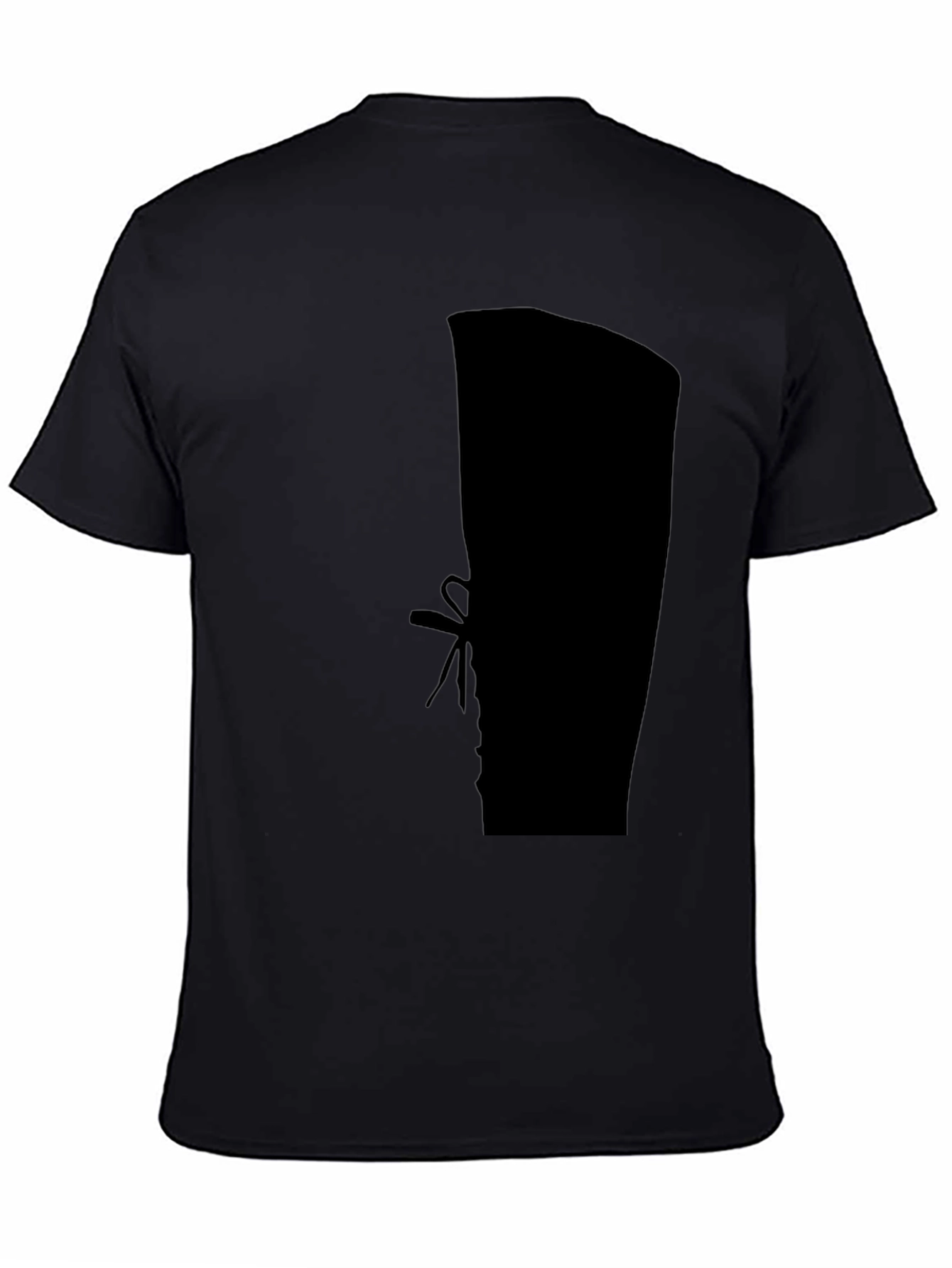 Black Silhouette Boot Print Black T-Shirt view 4